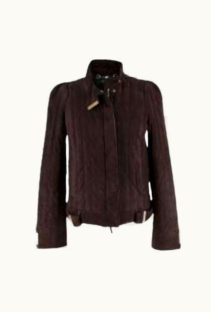 Gucci Vintage Chocolate Brown Suede Quilted Jacket