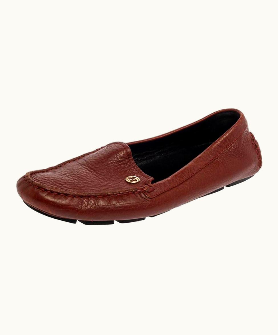 Gucci Brown Leather Loafers