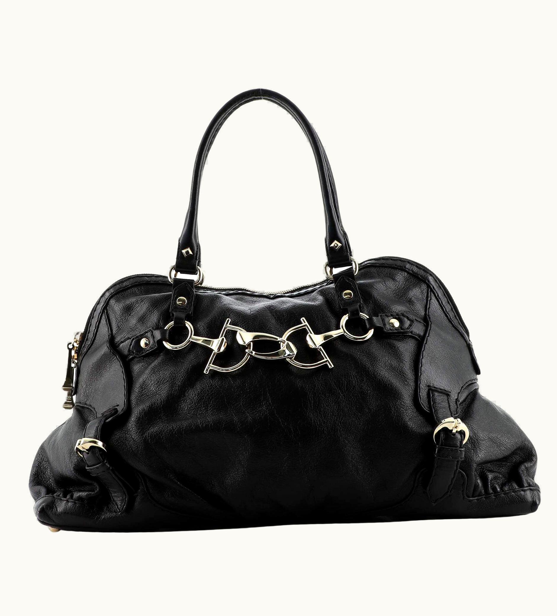 Gucci Horsebit Nail Boston Bag Leather Medium