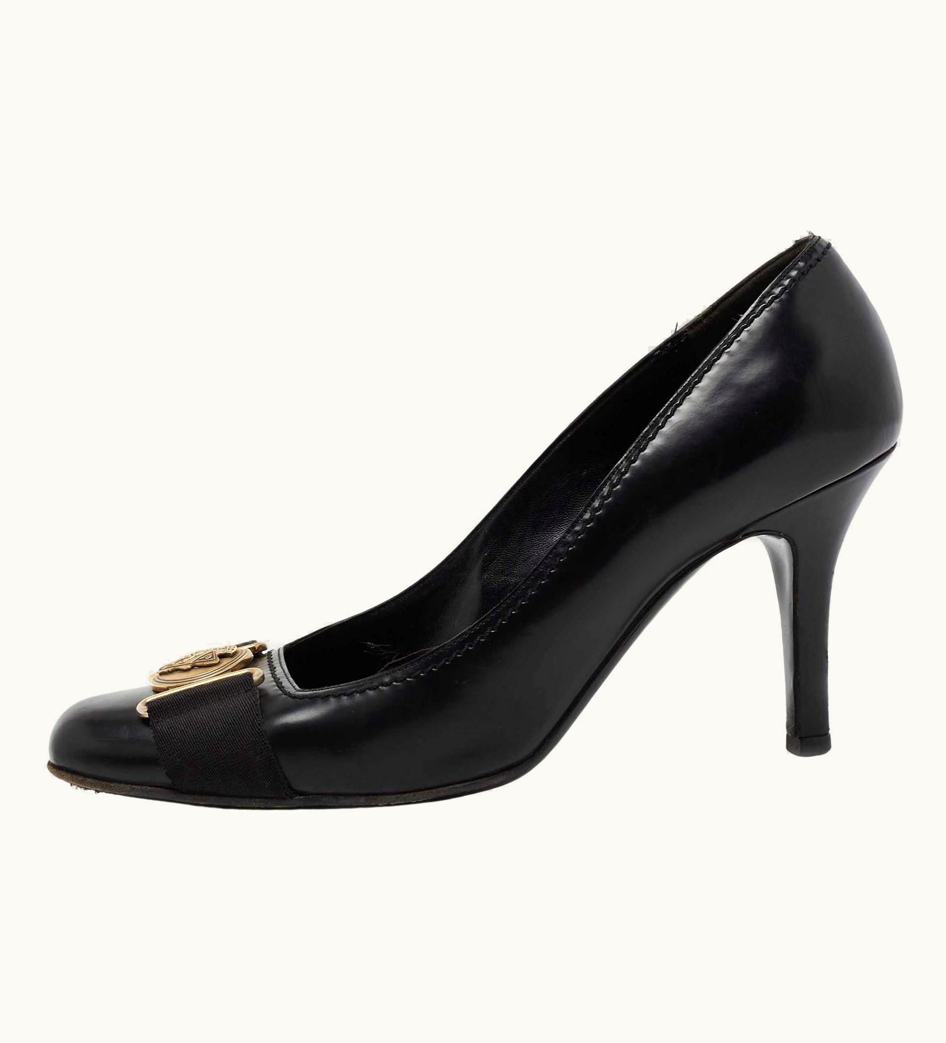 Gucci Black Leather Hysteria Pumps