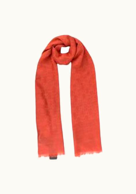 Gucci Burnt Orange Wool & Silk Monogram Scarf