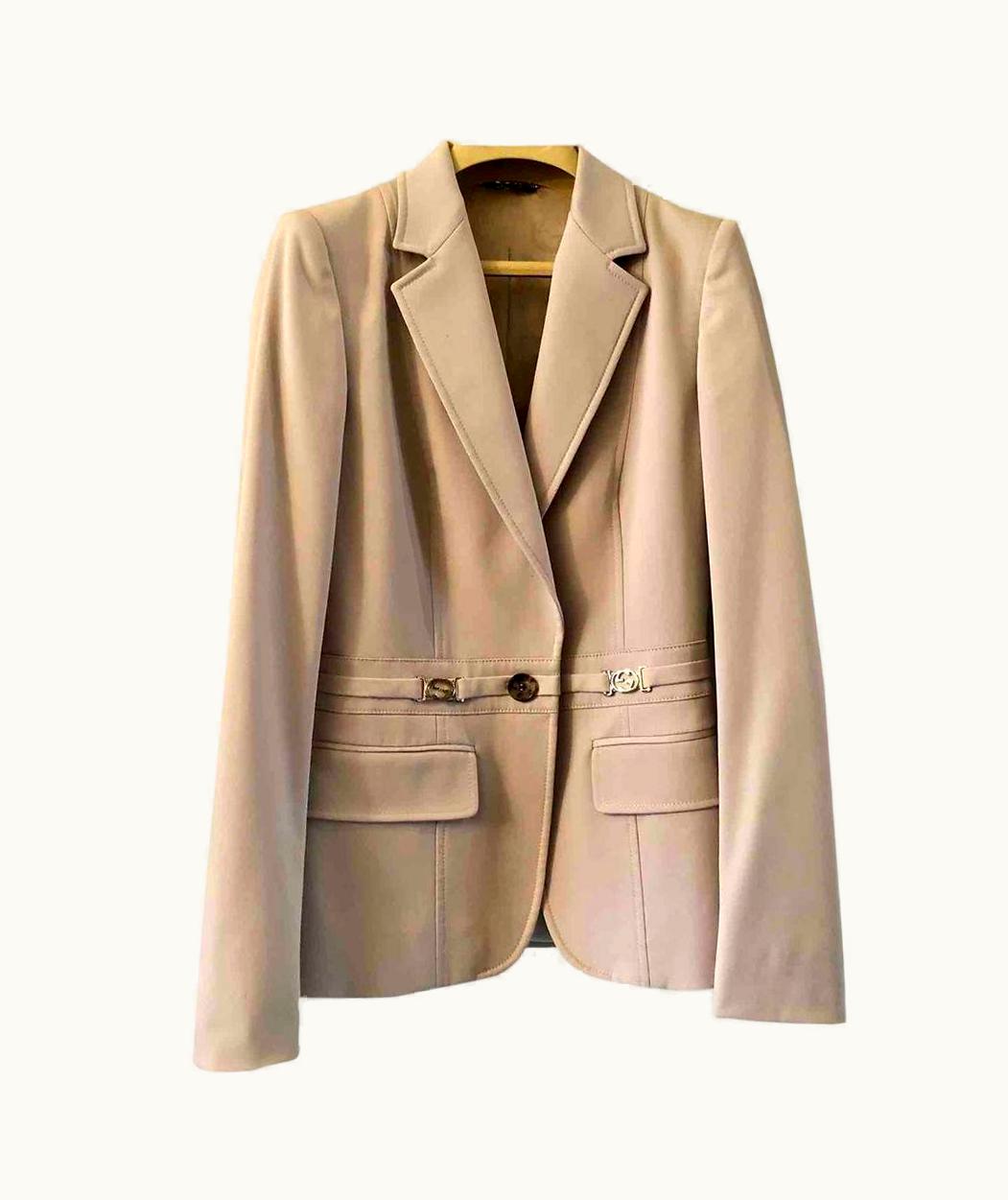 Gucci Vintage Wool Skirt Suit In Beige