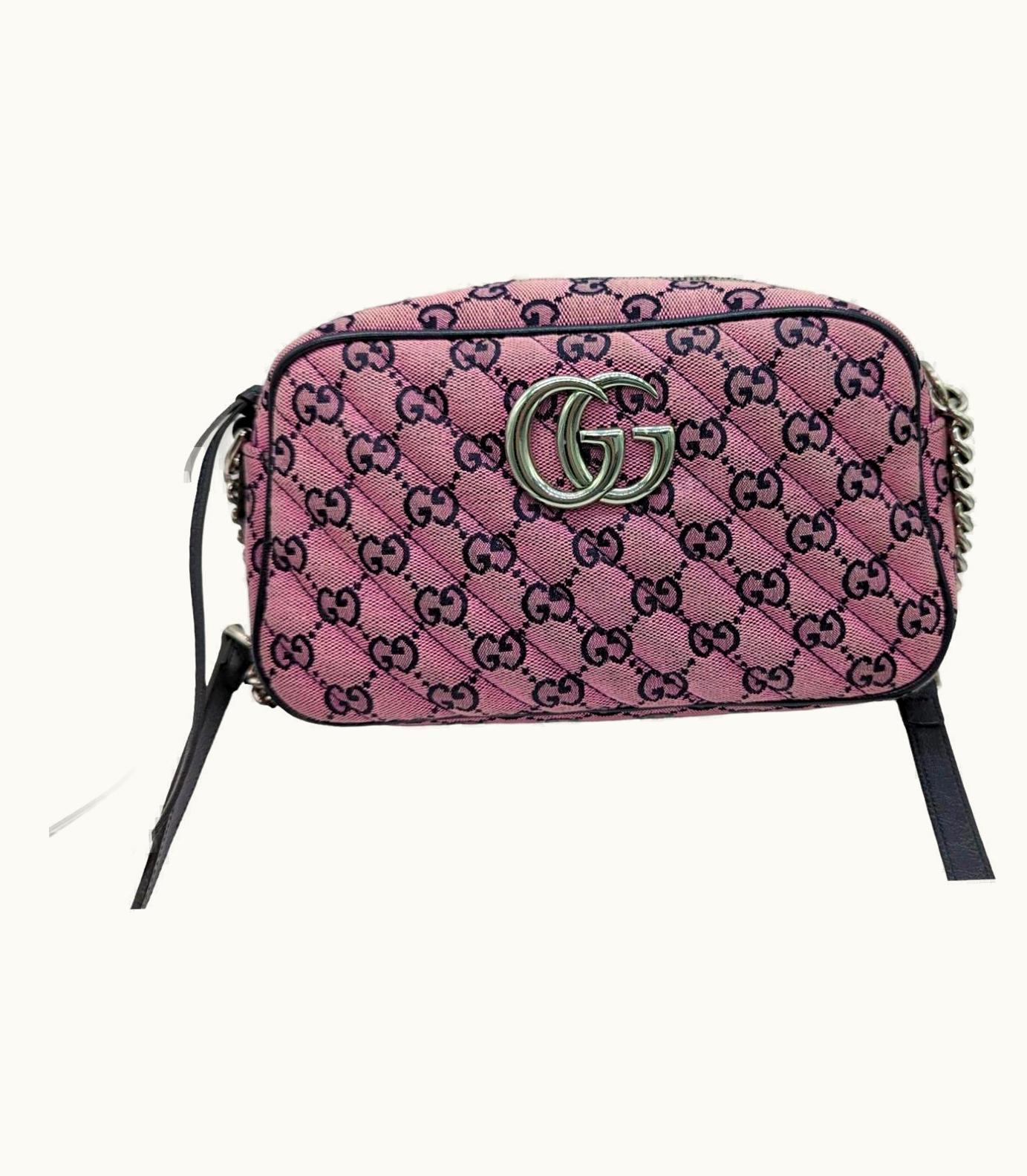 Gucci Pink Gg Matelassé Marmont Small Shoulder Bag