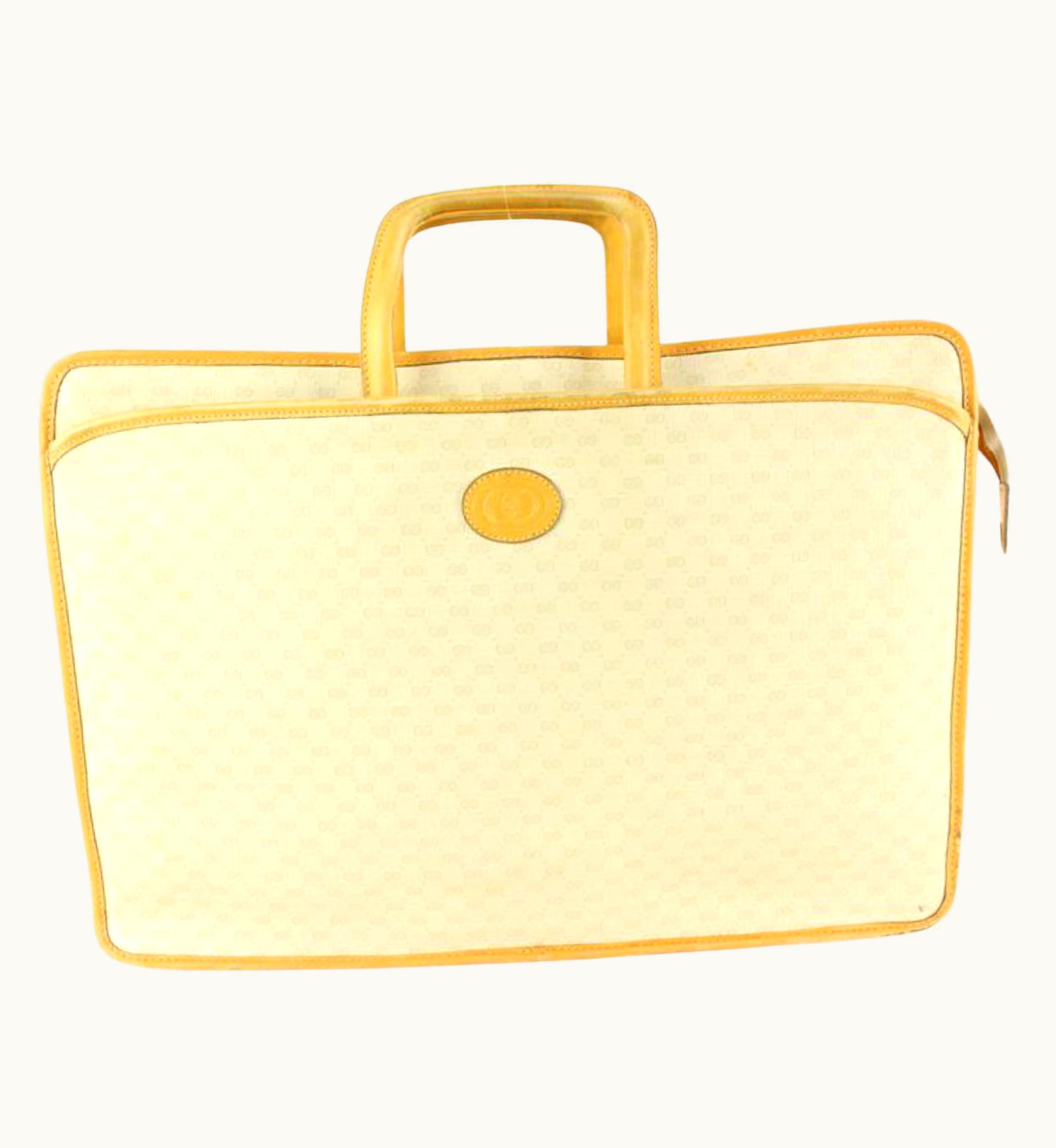 Gucci Ivory Micro Gg Attache Briefcase 15gz510s