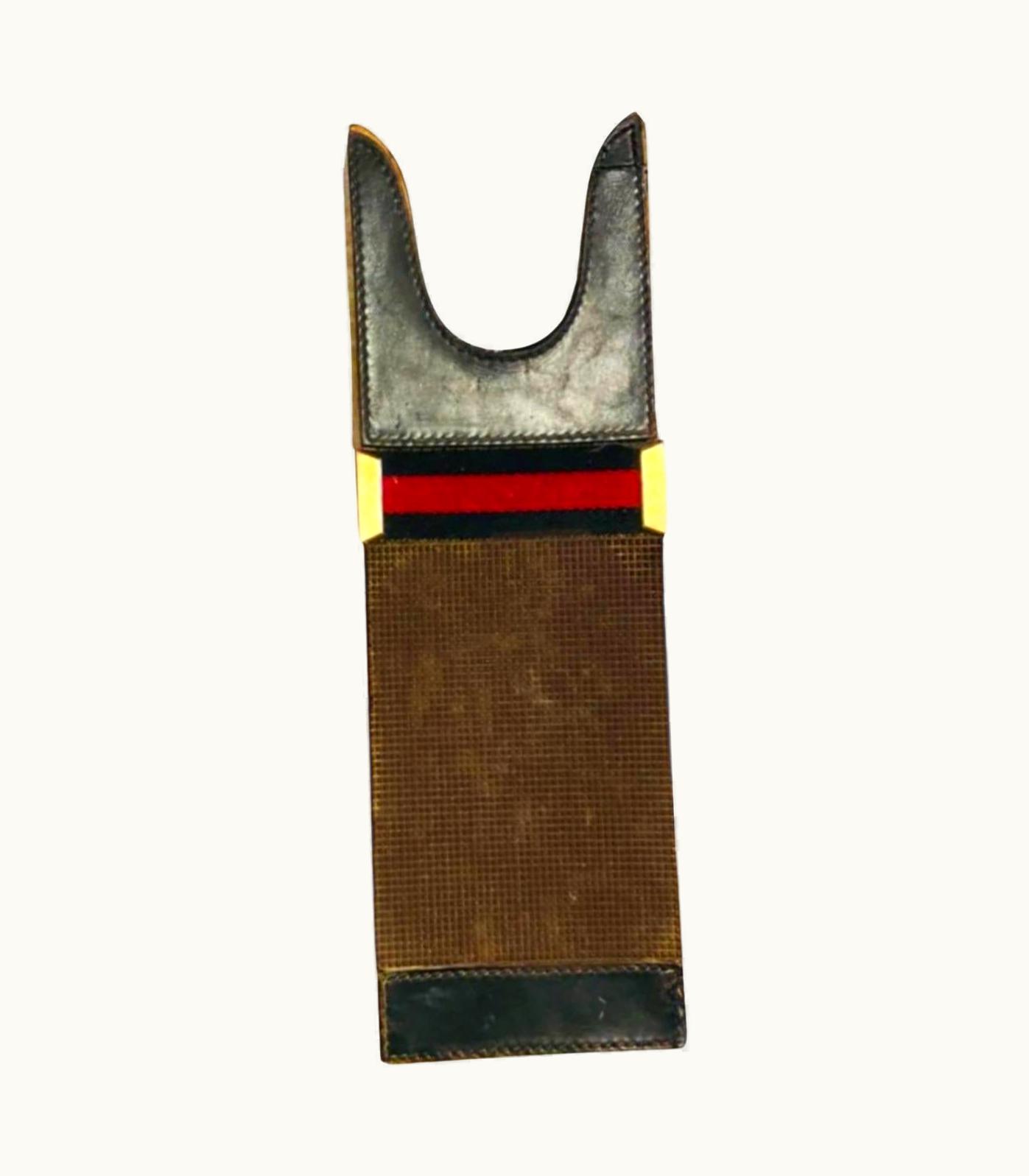Gucci 1980s Gucci Equestrian Wooden Web Stripe Boot Jack