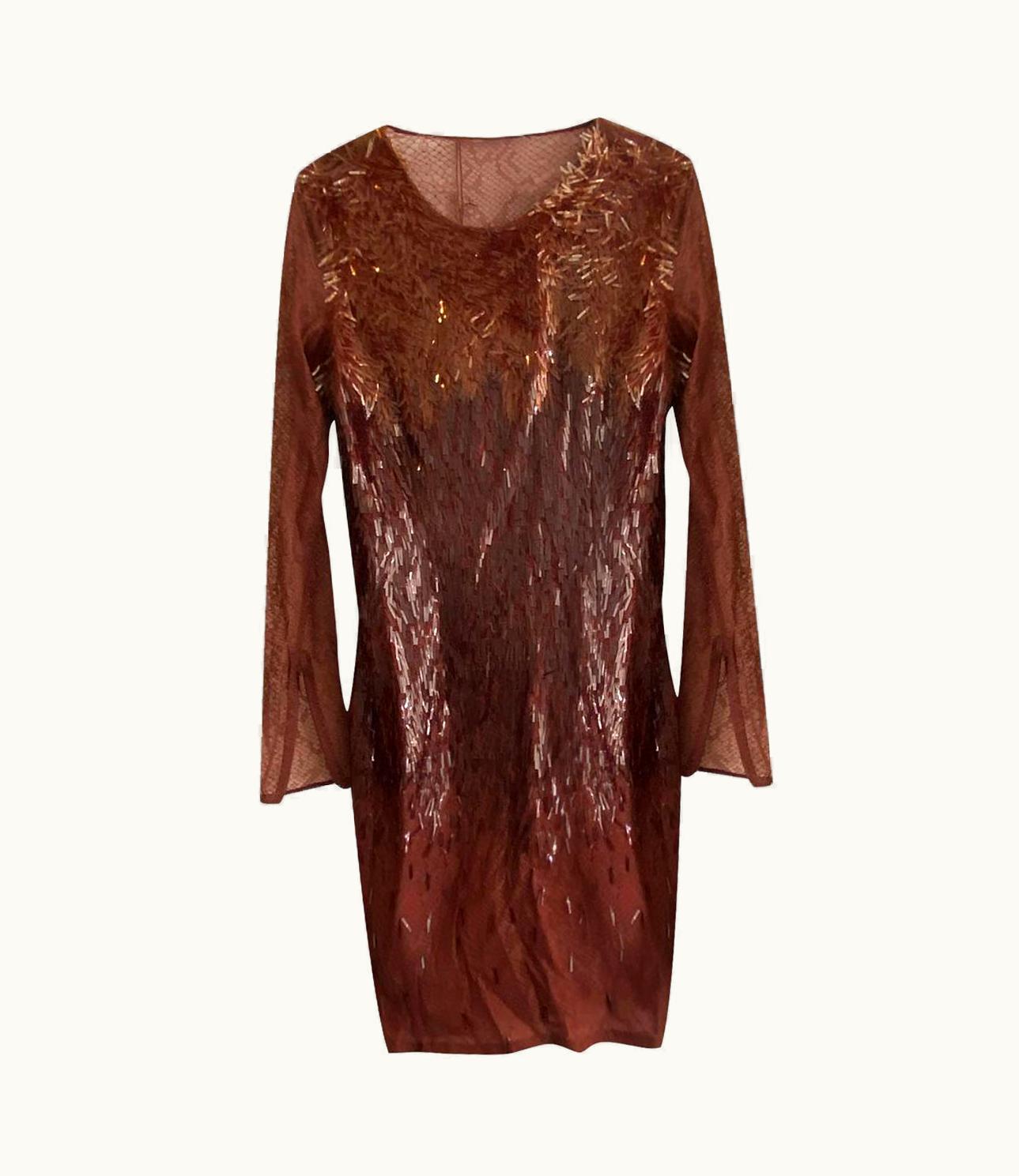 Gucci Rare Vintage 2010 Gucci Embellished Mesh Lace Dress