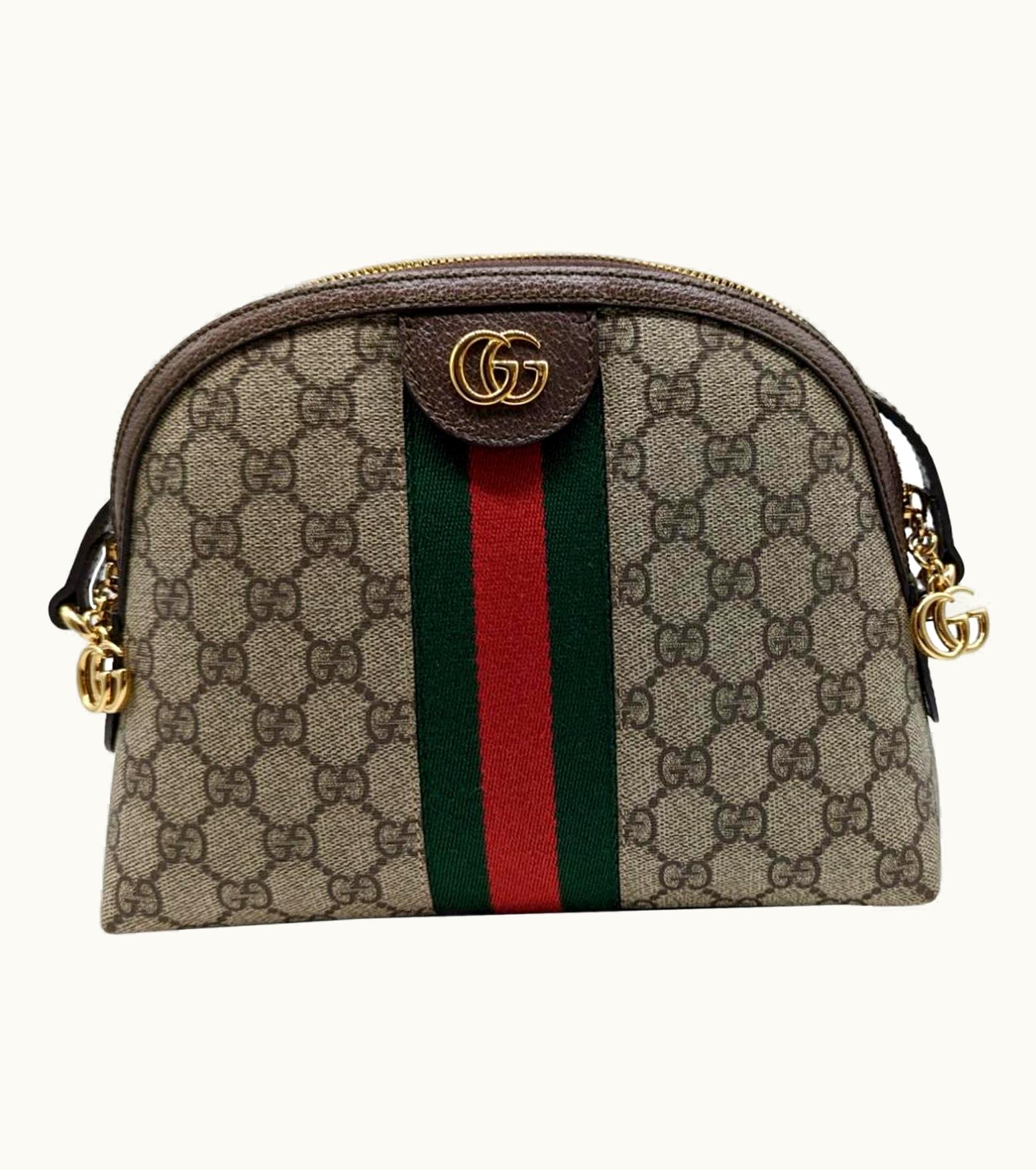 Gucci Small Gg Supreme Ophidia Dome Shoulder Bag