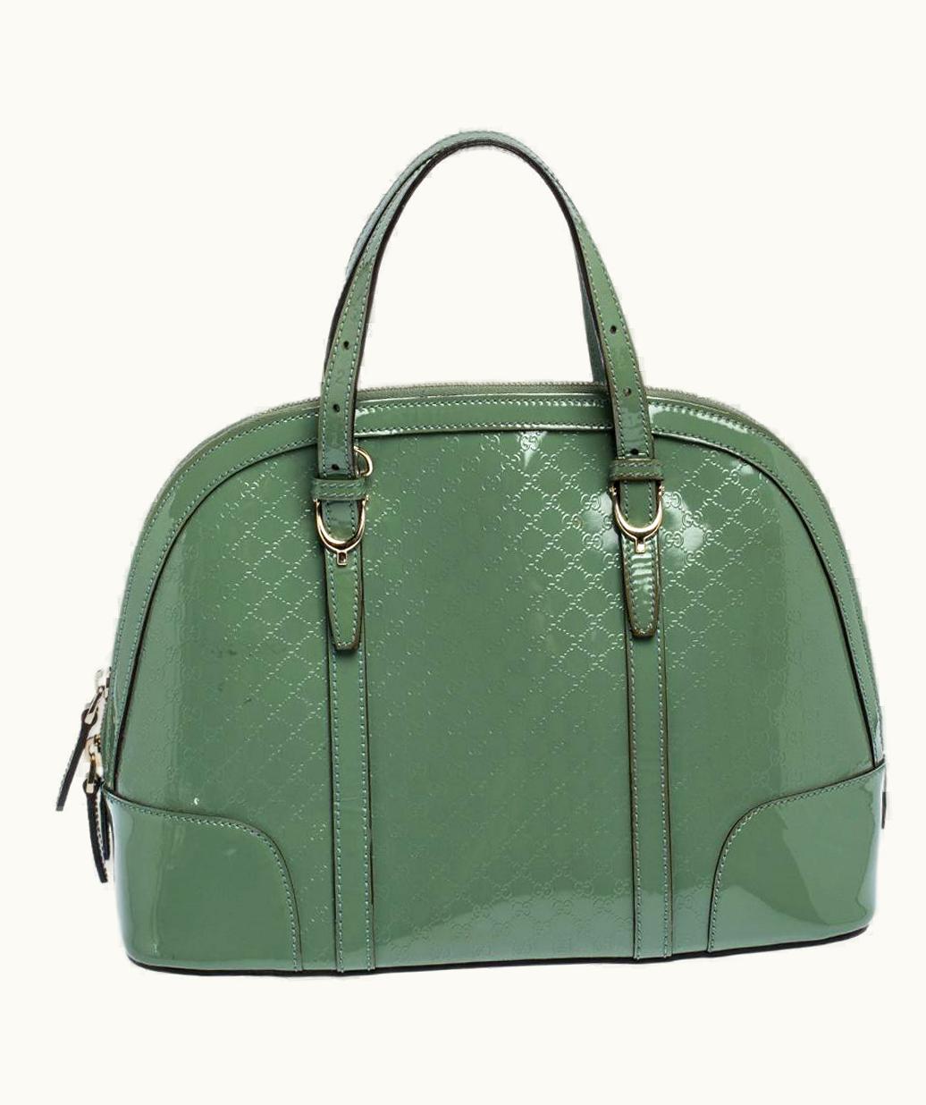 Gucci Mint Green Microguccissima Patent Leather Nice Satchel