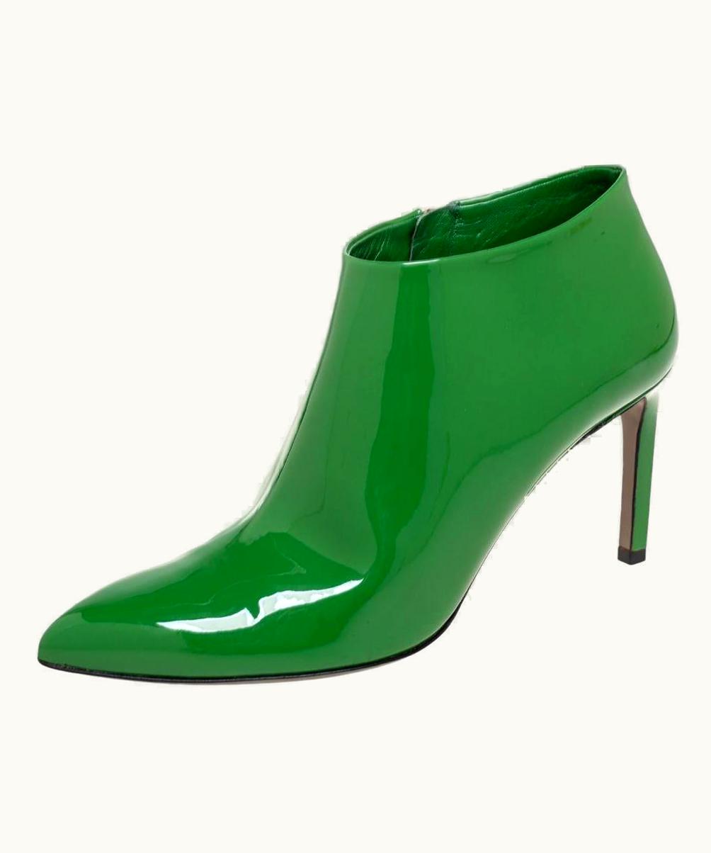 Gucci Green Patent Leather Ankle Boots UZ0572776