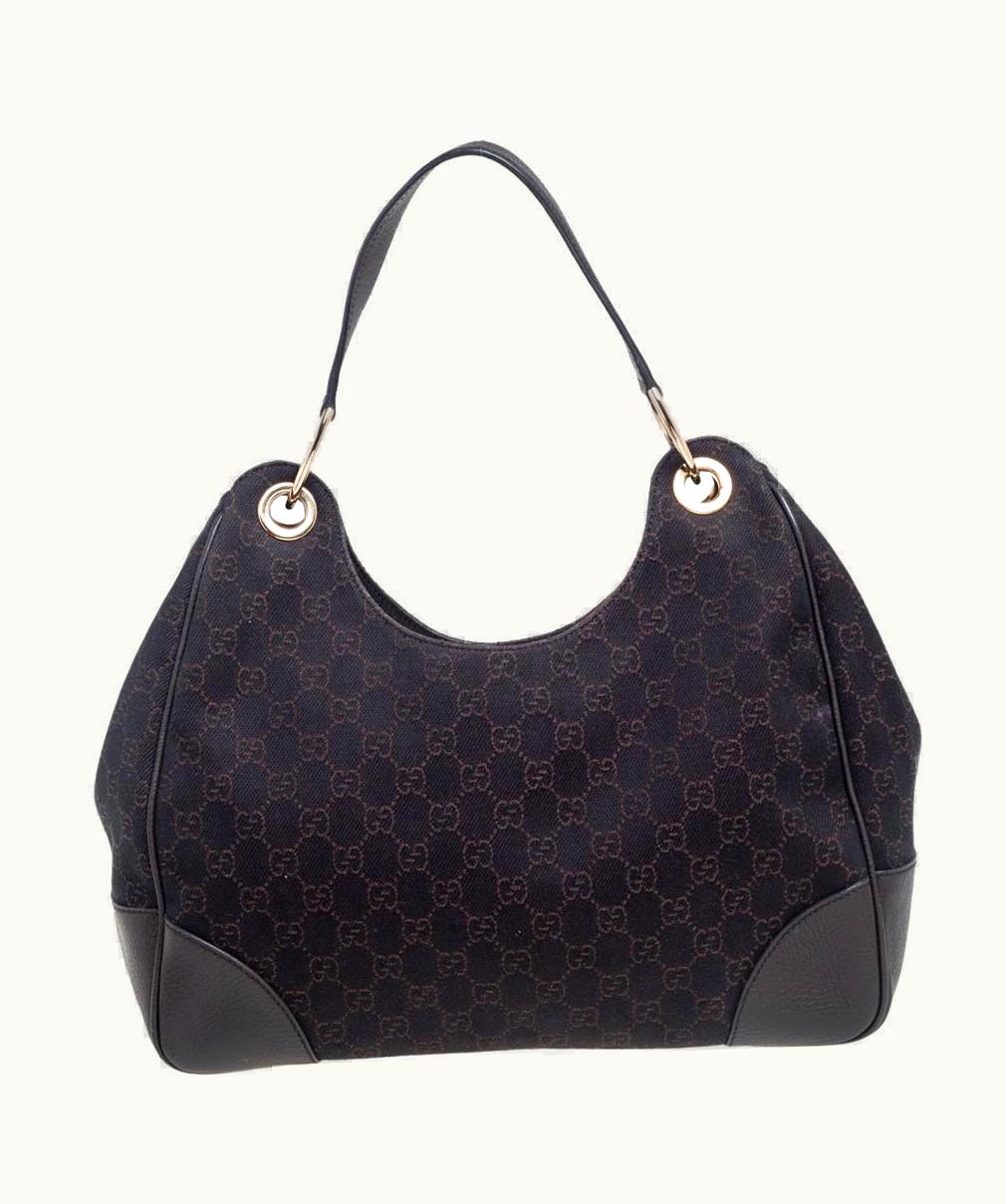 Gucci Brown Gg Canvas And Leather Colbert Hobo