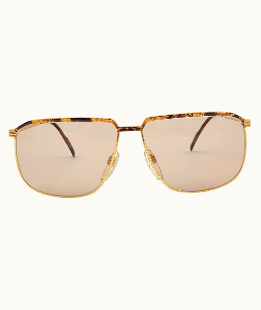 Gucci Vintage Gucci Marbled Ochre Accents Sunglasses 1980' Made In Italy
