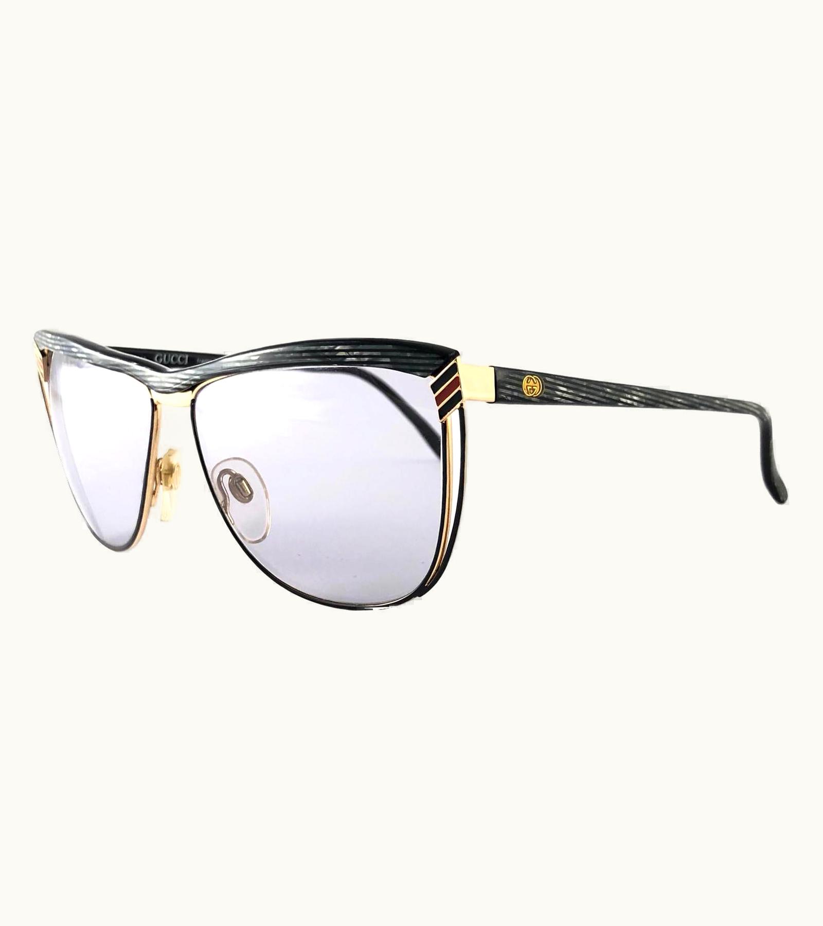Gucci Vintage Gucci 2300 Grey Marbled Sunglasses 1980' Made In Italy