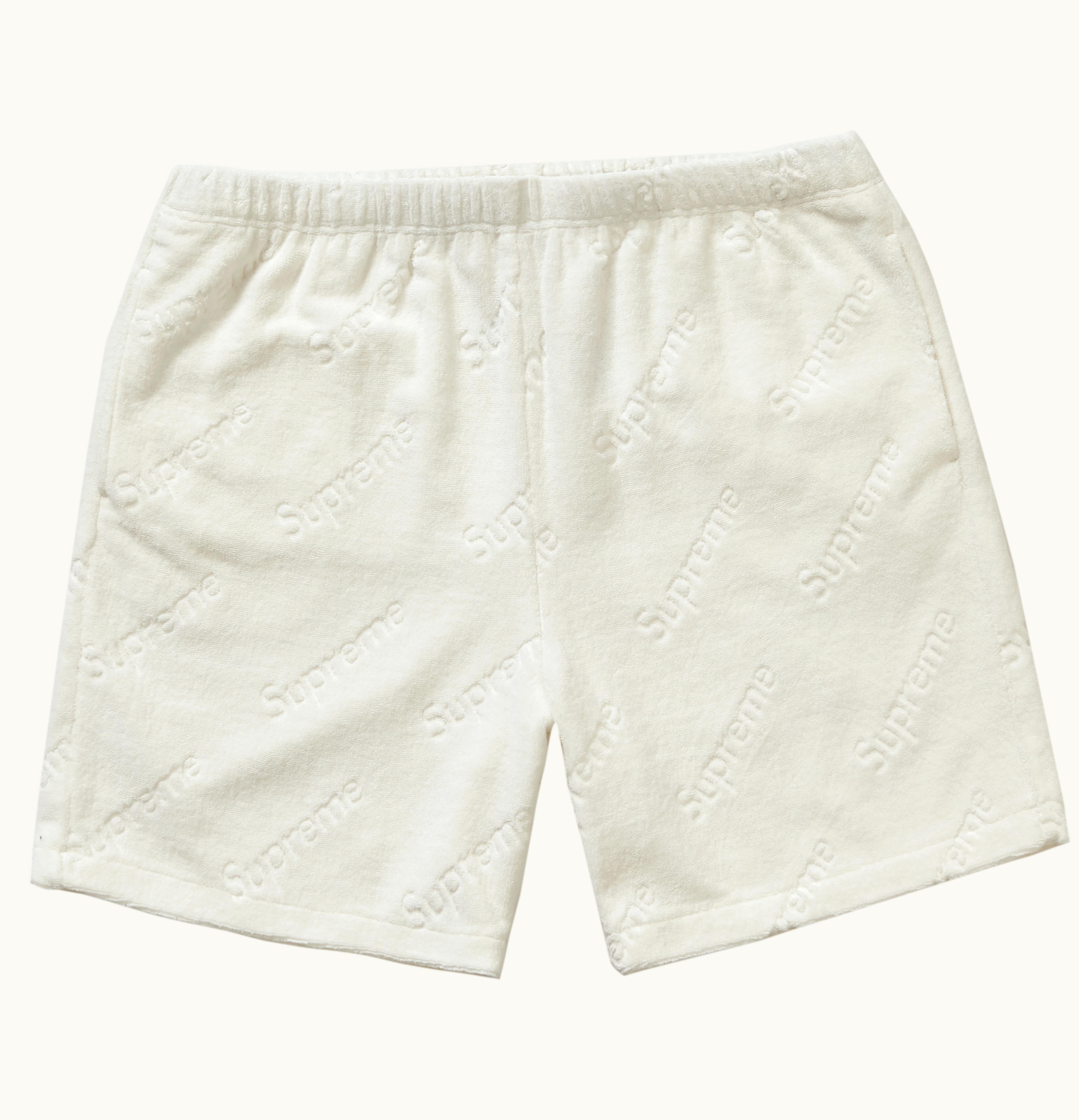 Supreme Supreme Terry Jacquard Logo Short White