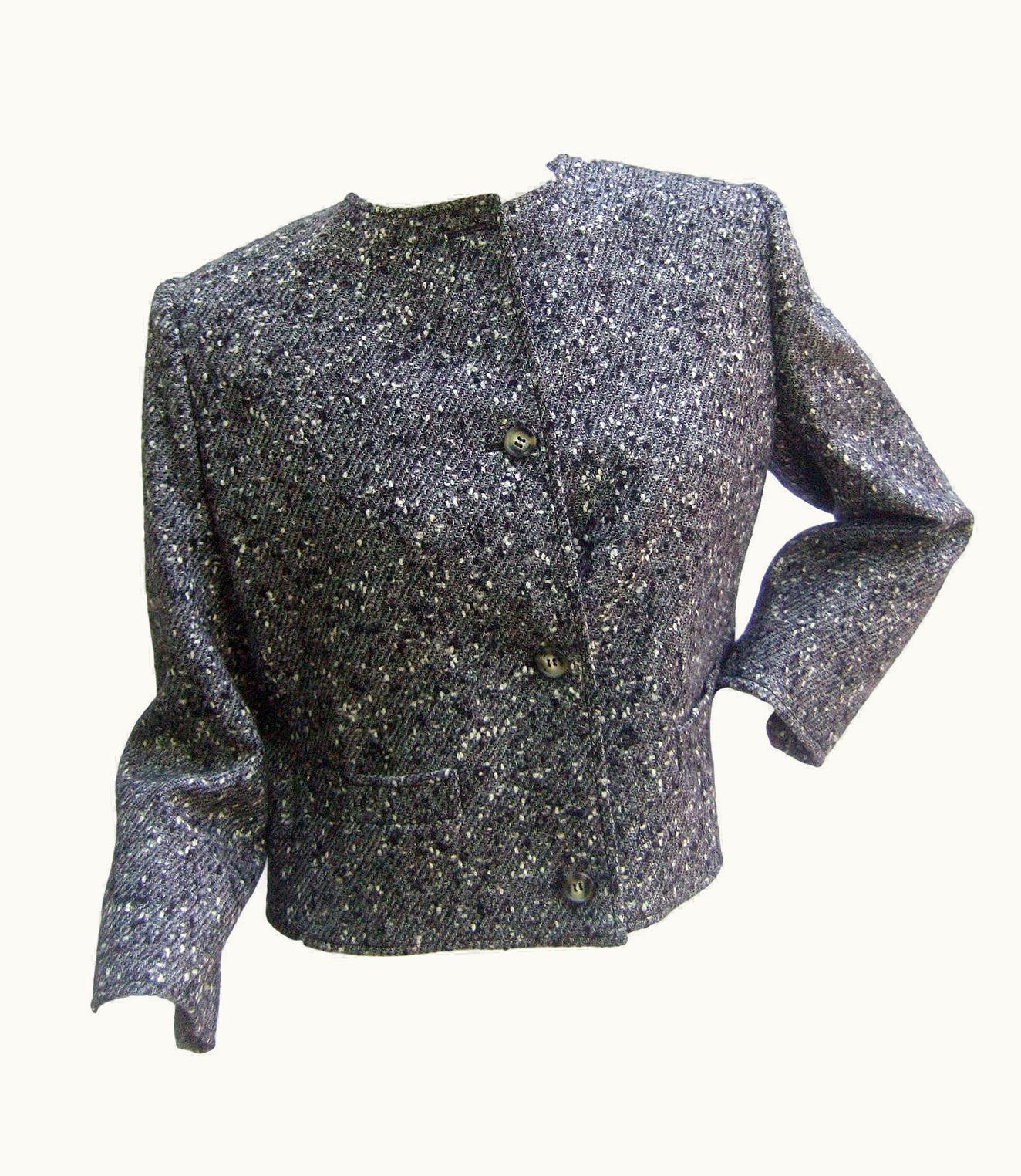 Gucci Gray Chunky Wool Jacket Made In Italy