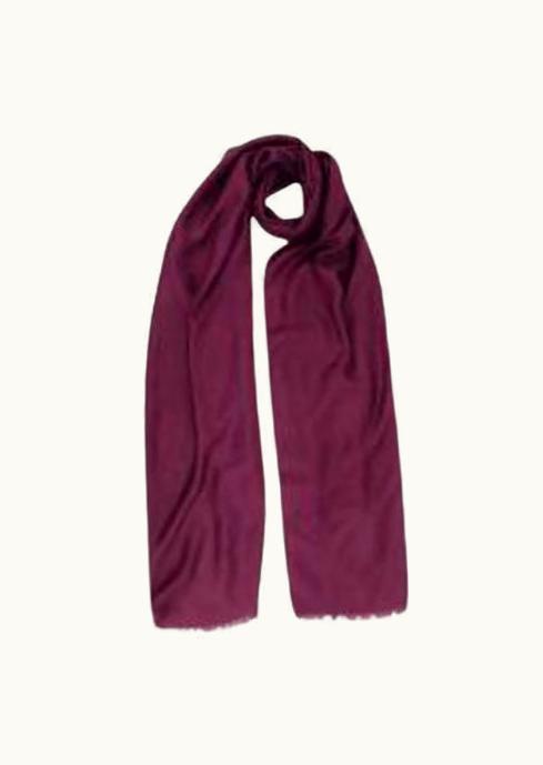 Gucci Burgundy Wool & Silk Monogram Scarf