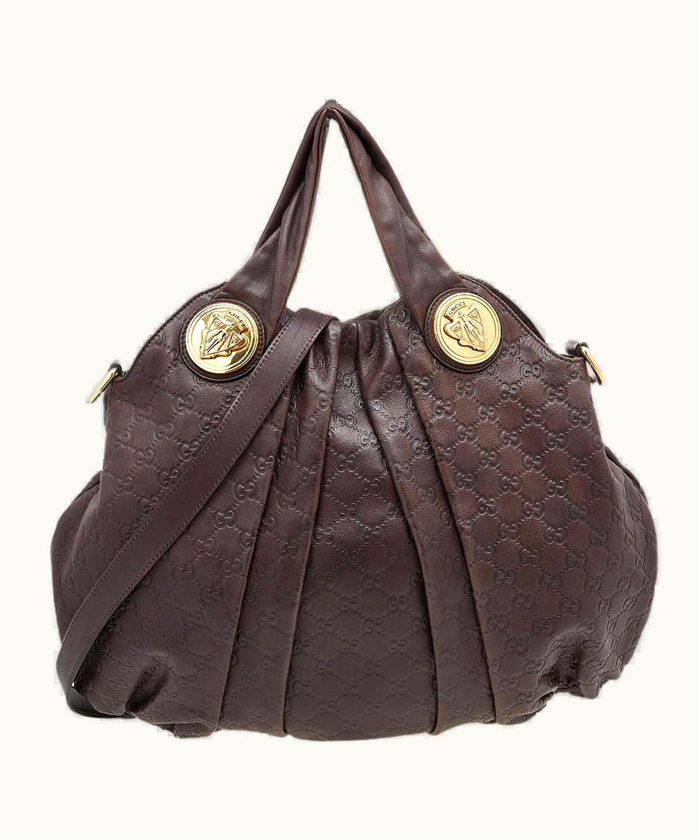 Gucci Dark Brown Guccissima Leather Large Hysteria Hobo UZ0572979