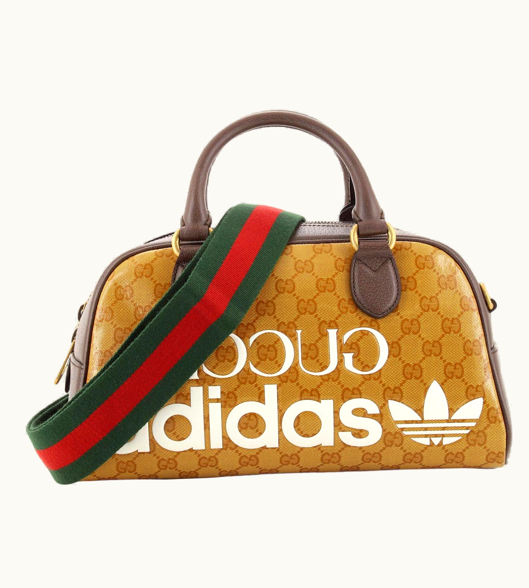Gucci Adidas Duffle Bag Gg Coated Canvas