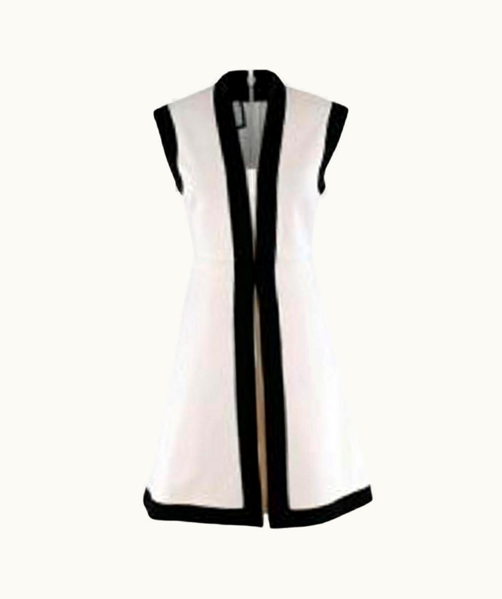 Gucci Cream & Black Sleeveless Stretch Lace Mini Dress UZ0572992