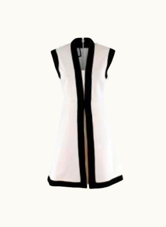 Gucci Cream & Black Sleeveless Stretch Lace Mini Dress UZ0572999