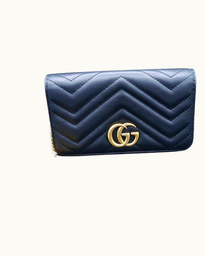 Gucci Black Gg Marmont Matelasse Leather Mini Bag