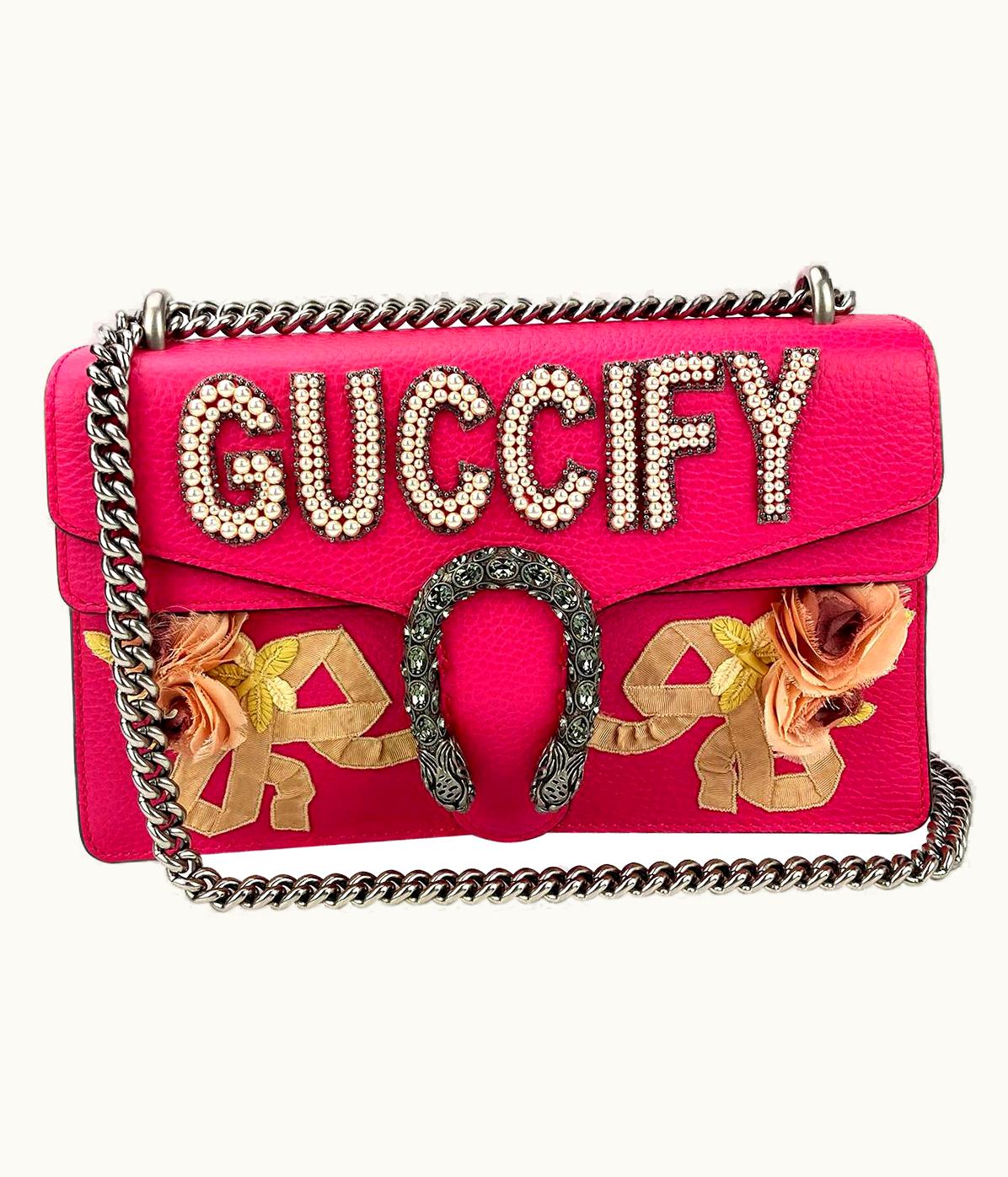 Gucci Dionysus Pink Guccify Small Shoulder Bag Nwot