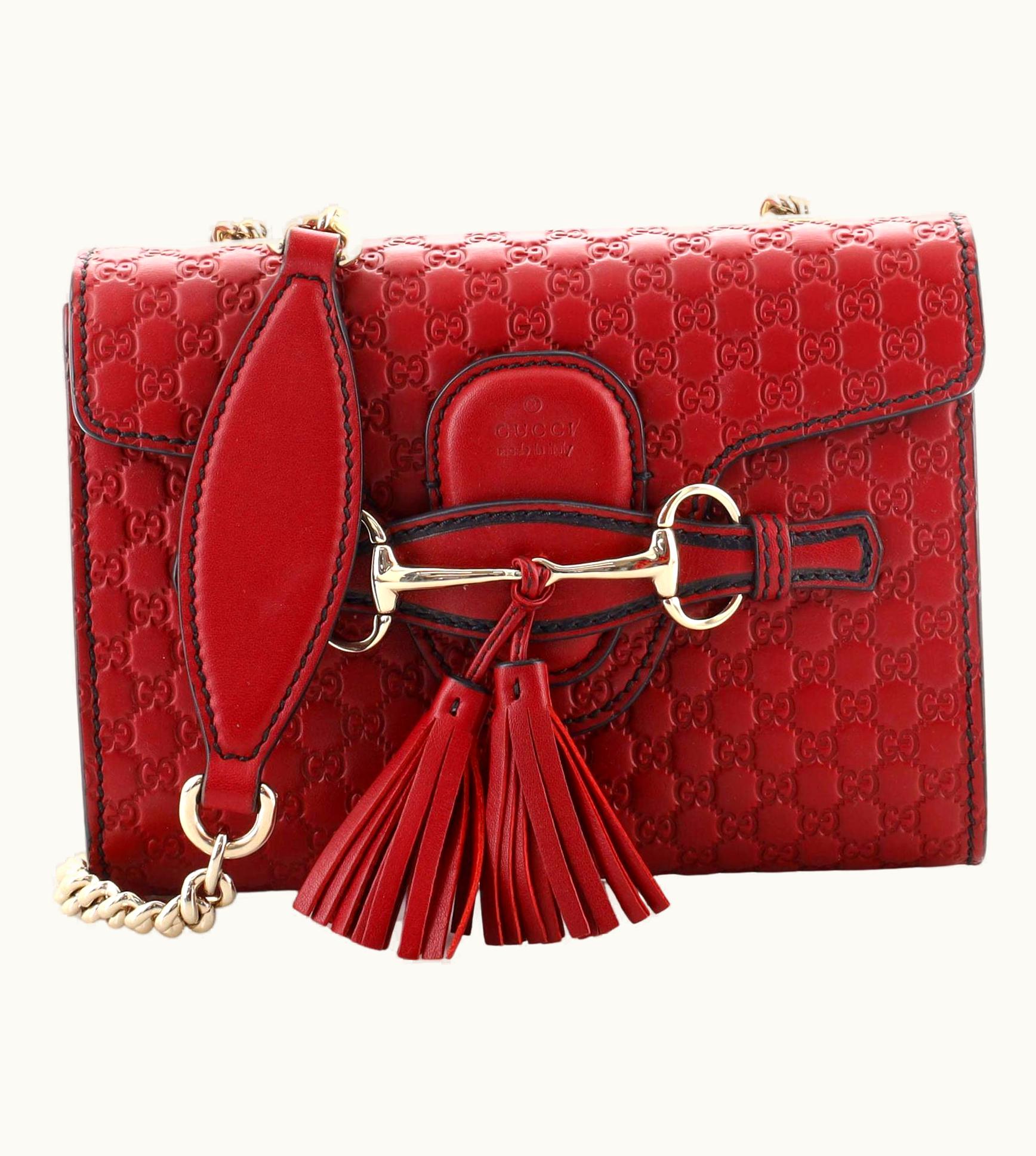 Gucci Emily Chain Flap Bag Microguccissima Leather Mini