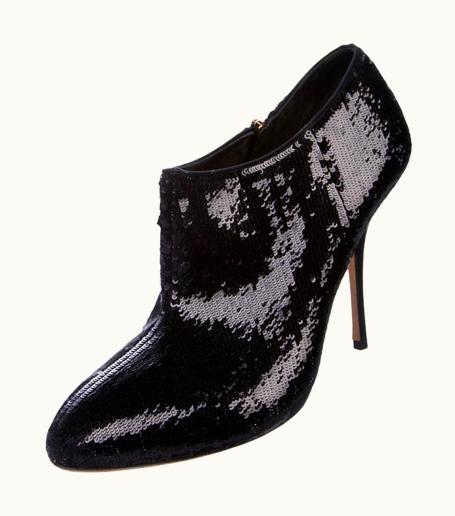 Gucci Sequin Evening Boots Booties Heels