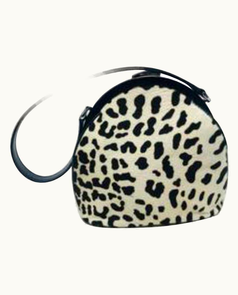 Gucci Gucci Black White Animal Print Calf Hair Bag Purse