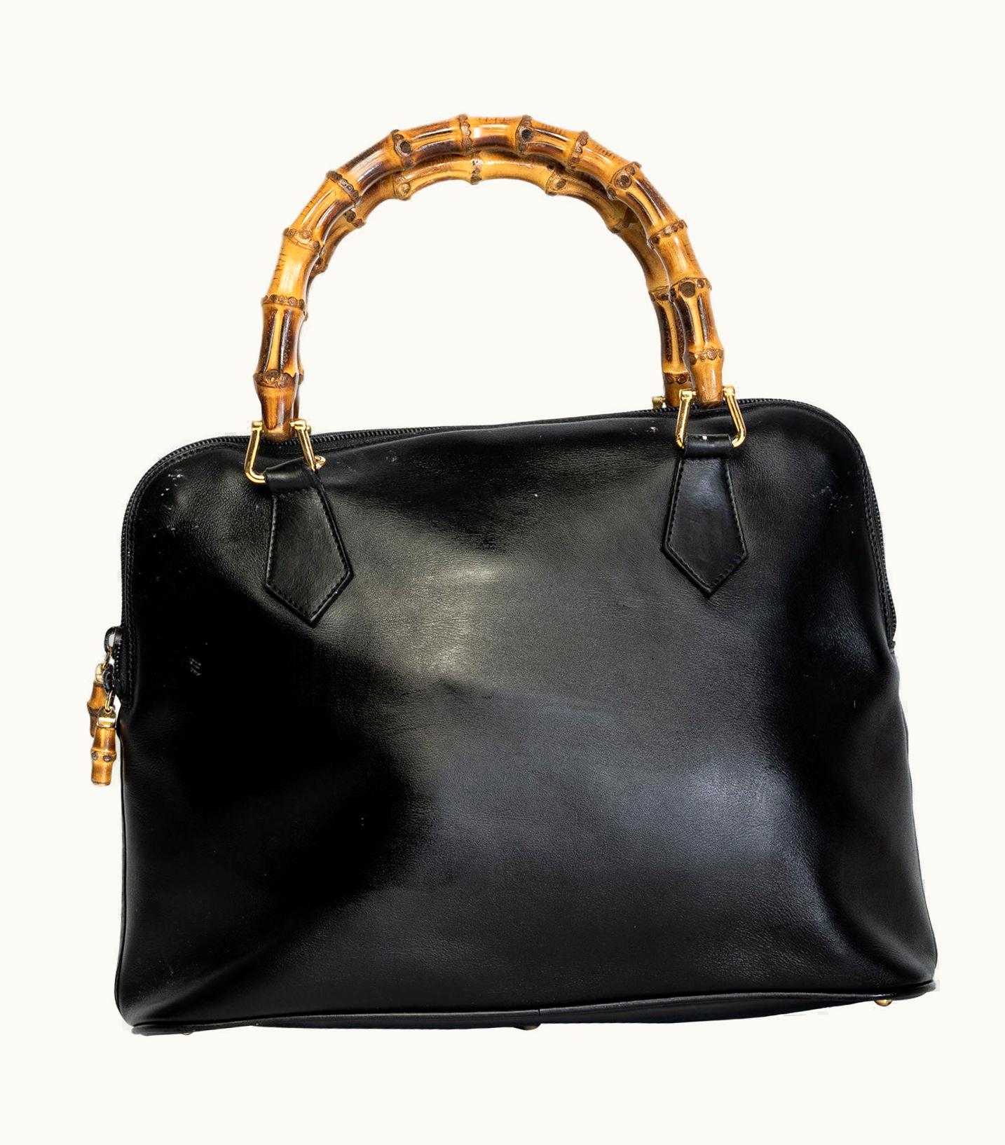Gucci Gucci Vintage Leather Bamboo Diana Top Handle Bag
