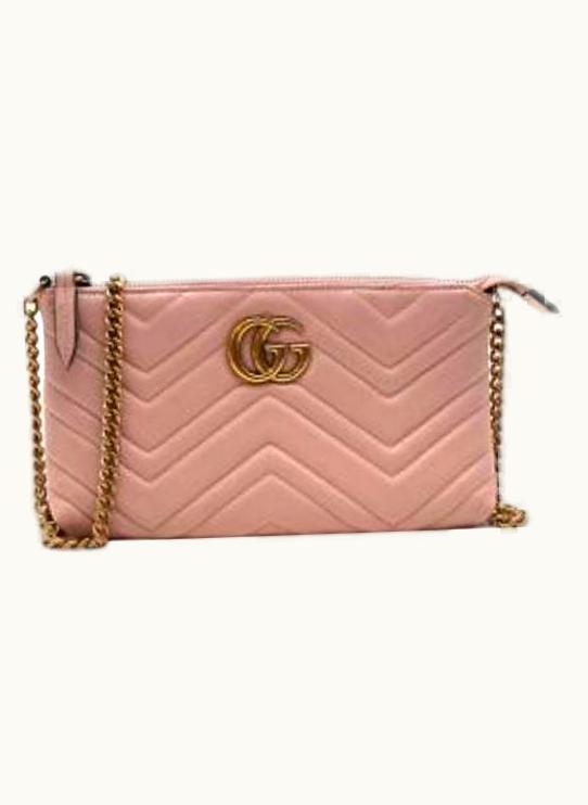 Gucci Gucci Pink Gg Marmont Matelasse Mini Chain Bag UZ0573238