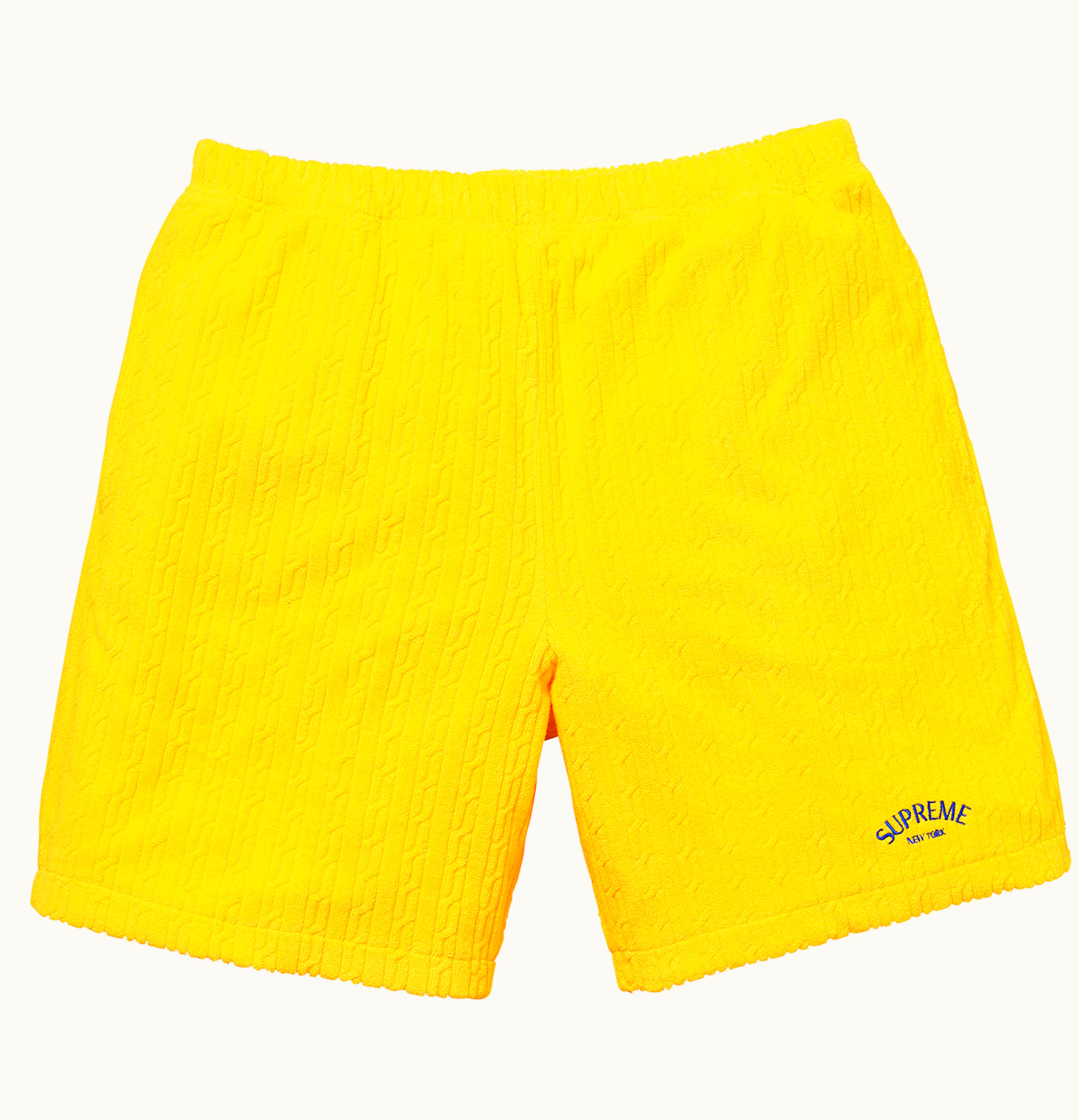 Supreme Supreme Cable Knit Terry Short Yellow