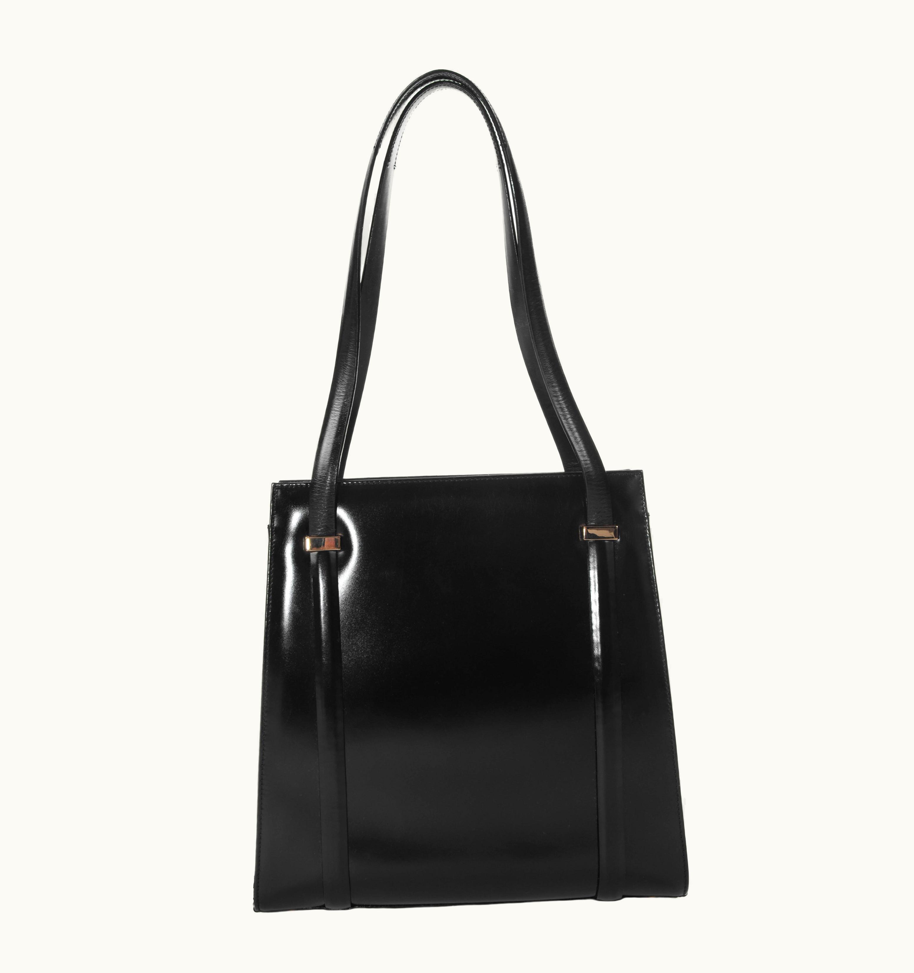 Gucci Gucci By Tom Ford Fall 1996 Ad Campaign Black Leather Shoulder Frame Bag