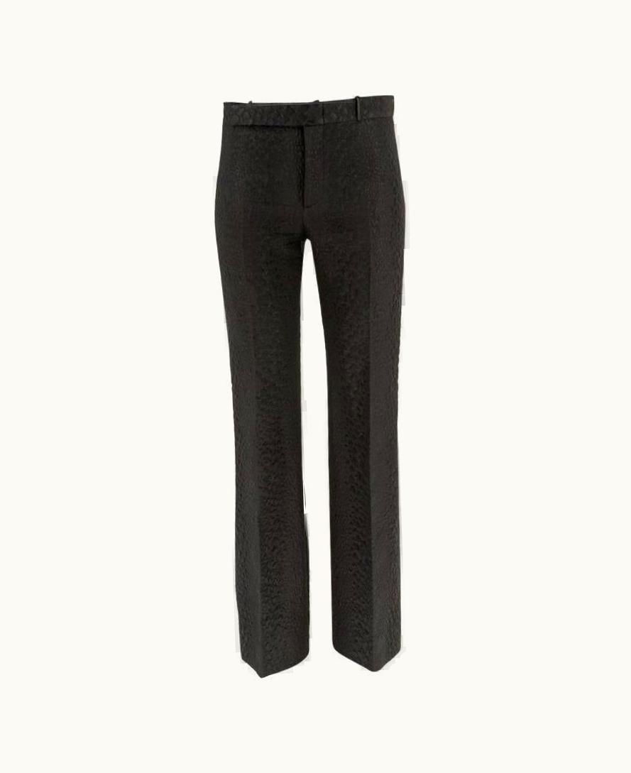 Gucci Tom Ford Gucci Black Cloque Jacquard Trousers