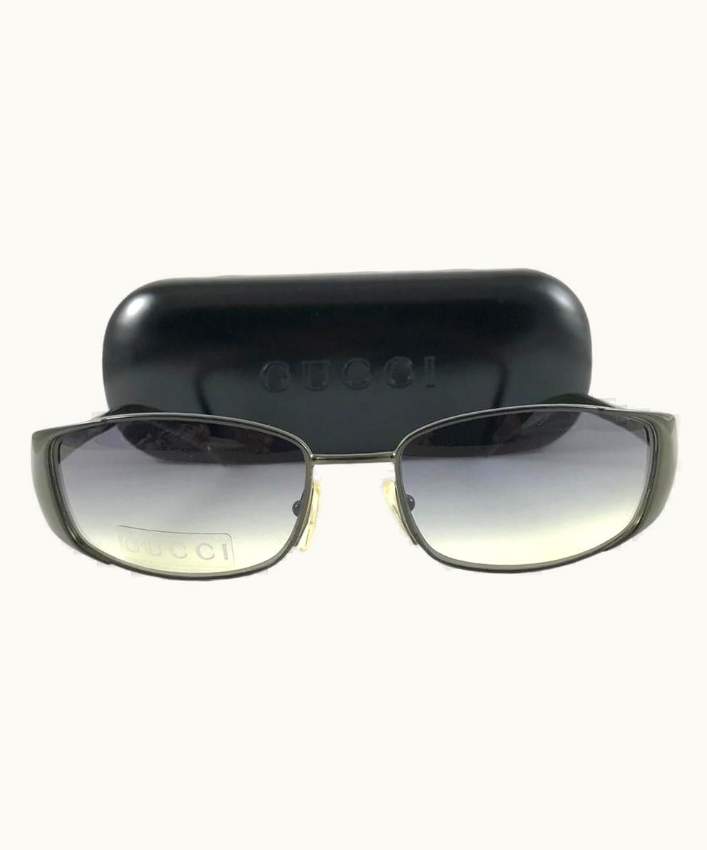 Gucci Vintage Gucci 2658S/S Metallic Green Sunglasses 1990' Made In Italy Y2k