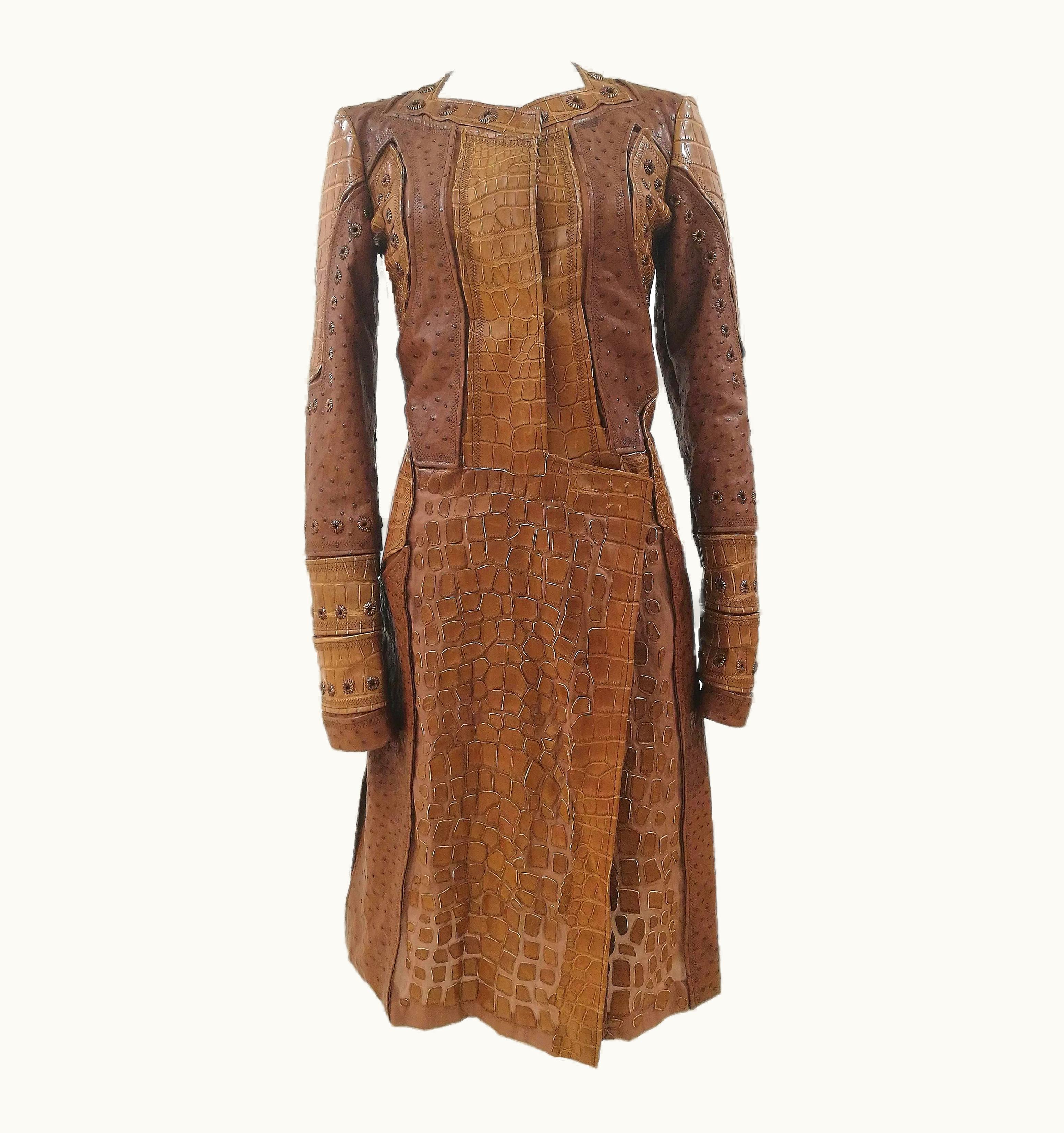 Gucci Unique Gucci By Tom Ford Crocodile And Ostrich Prototype Coat