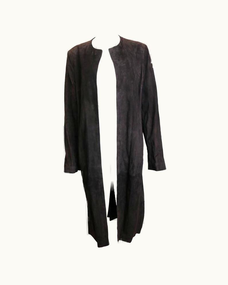 Gucci Gucci By Tom Ford Brown Suede Long Coat