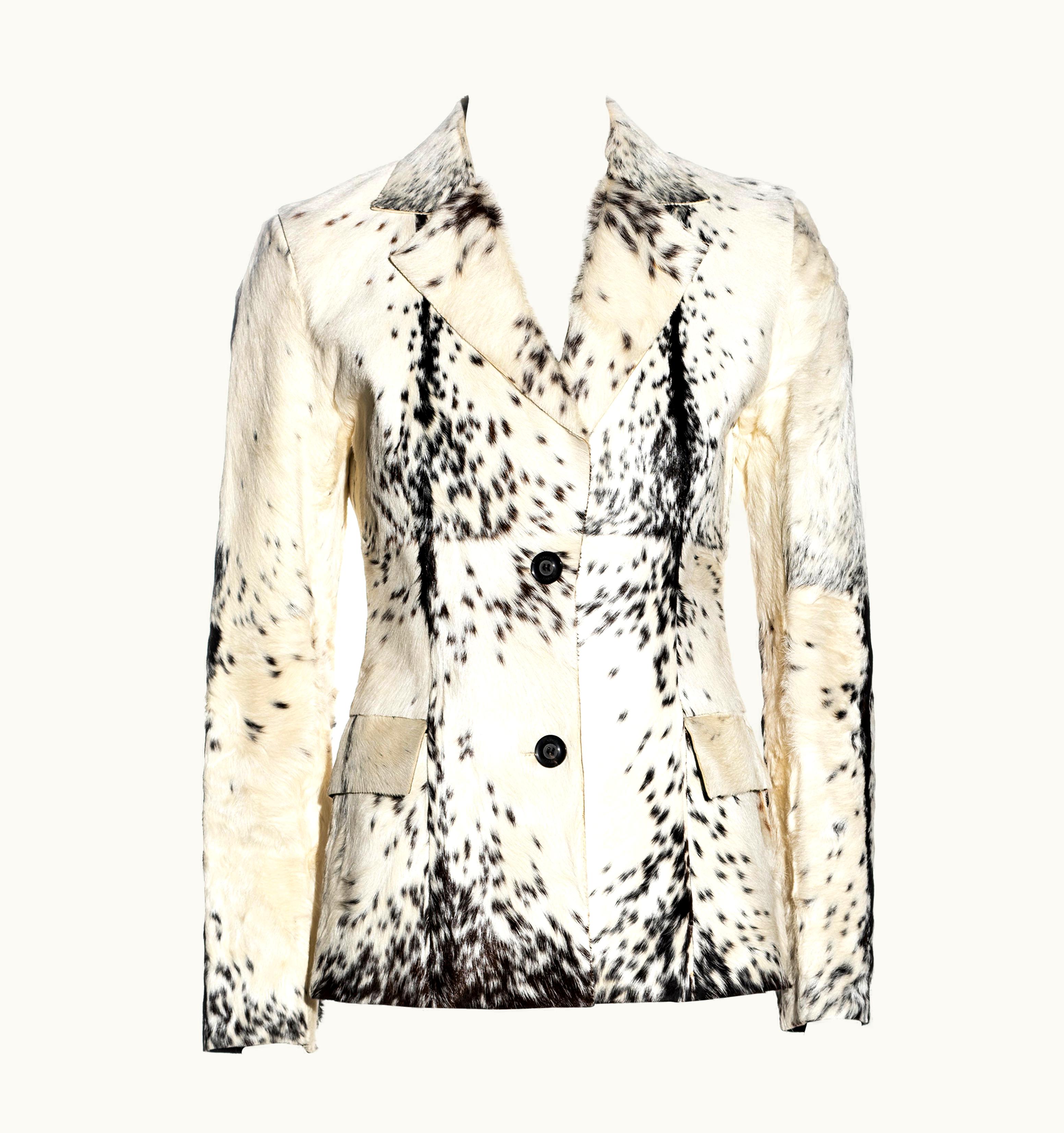Gucci Gucci By Tom Ford Black And White Goat Hide Jacket, AW 1999