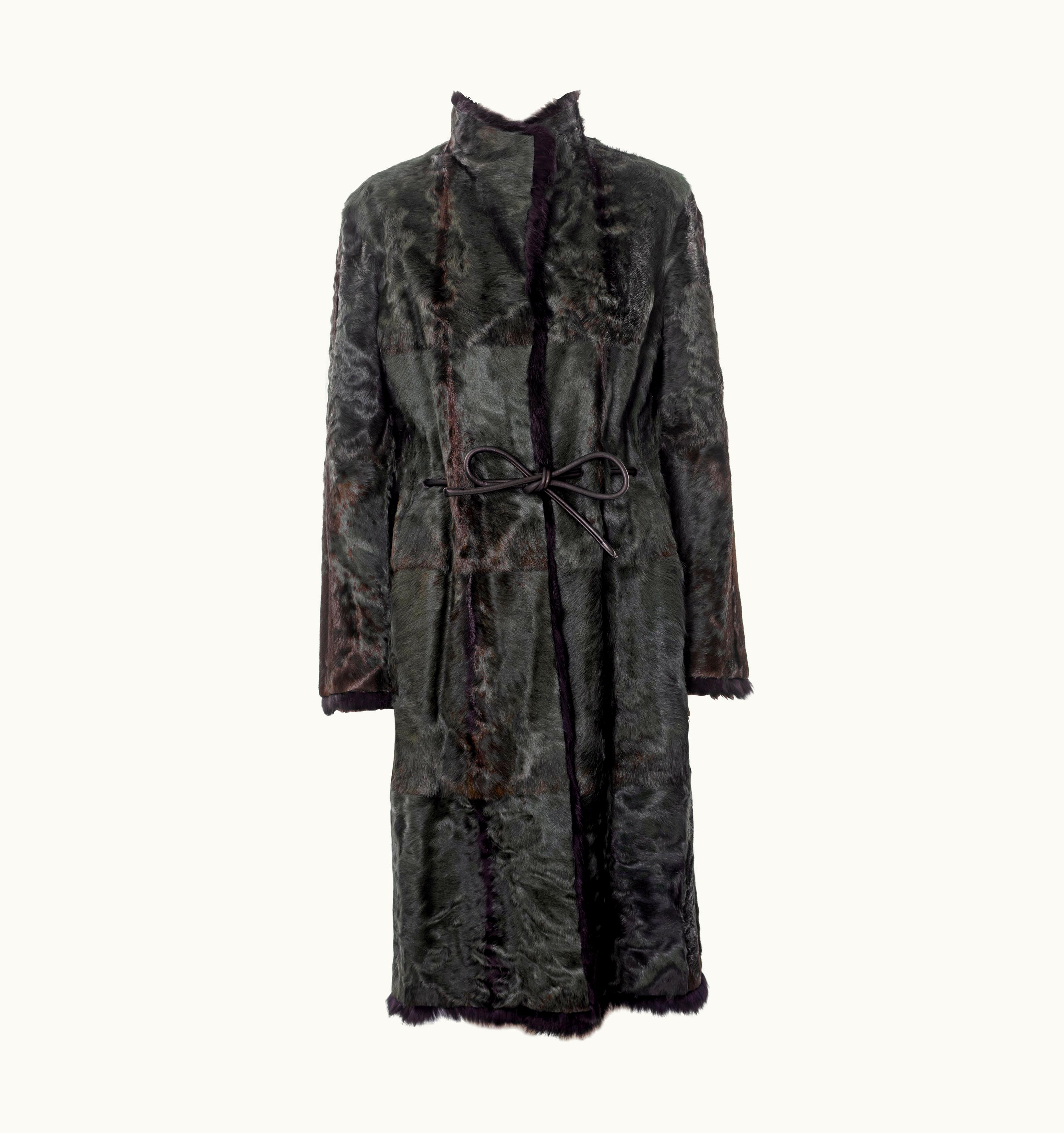 Gucci Gucci By Tom Ford Reversible Green And Black Fur Coat, AW 1999