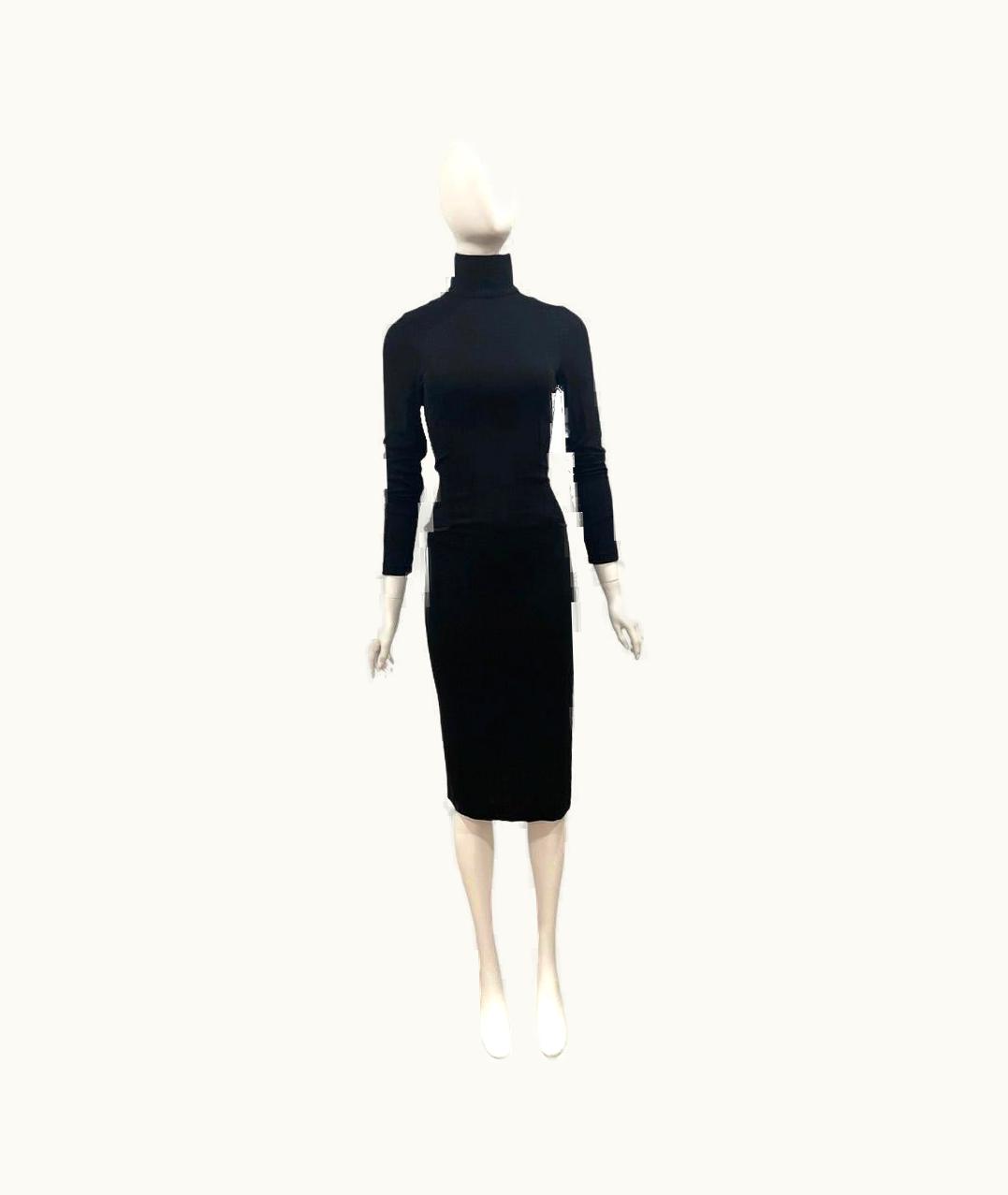 Gucci AW 1998 Gucci By Tom Ford Semi-Sheer Black Bodycon Dress