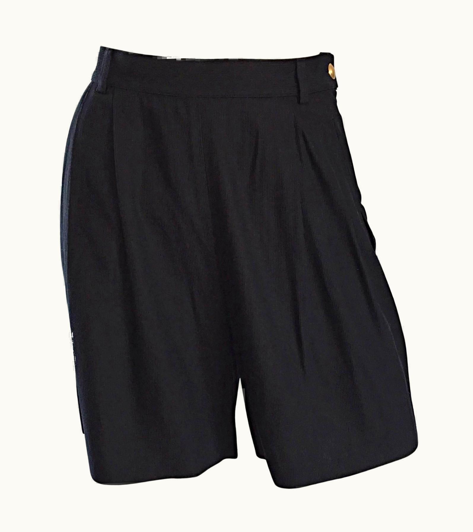 Gucci Important Tom Ford For Gucci Black Vintage High Waisted 1990s 90s Shorts