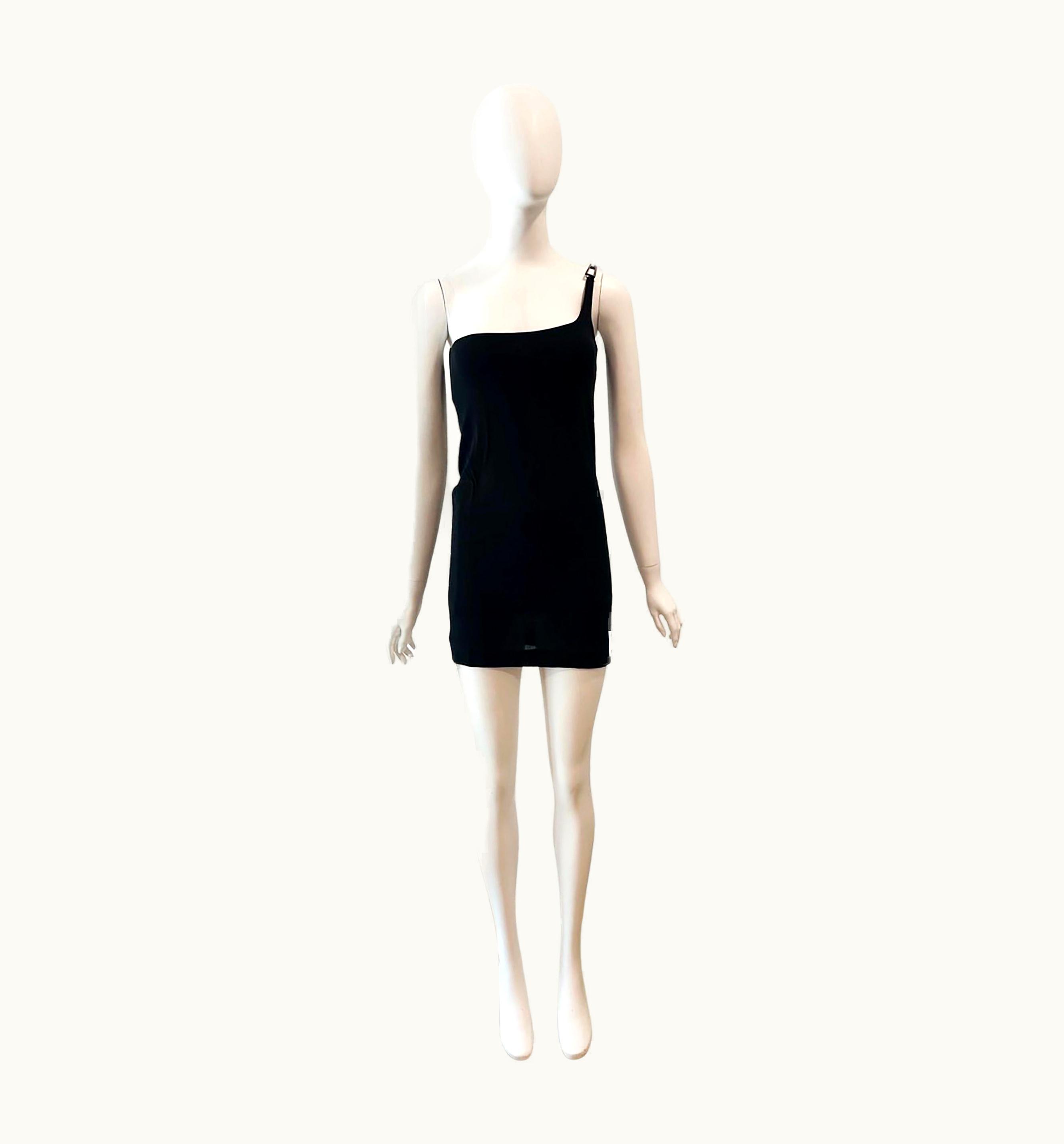 Gucci 1998 Gucci By Tom Ford Semi-Sheer One Shoulder Mini Dress
