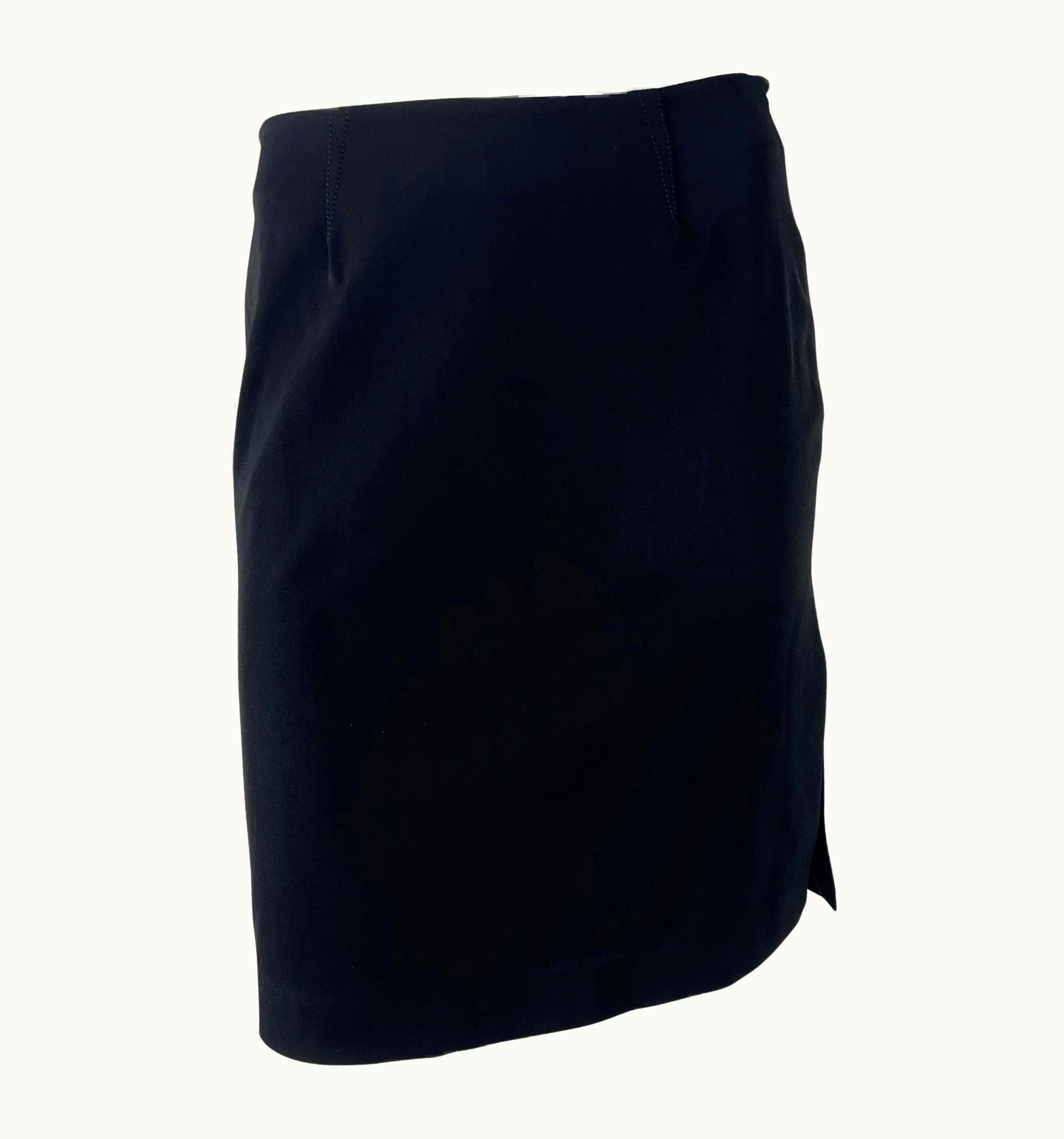 Gucci 1997 Gucci By Tom Ford Black Stretch Bodycon Mini Skirt