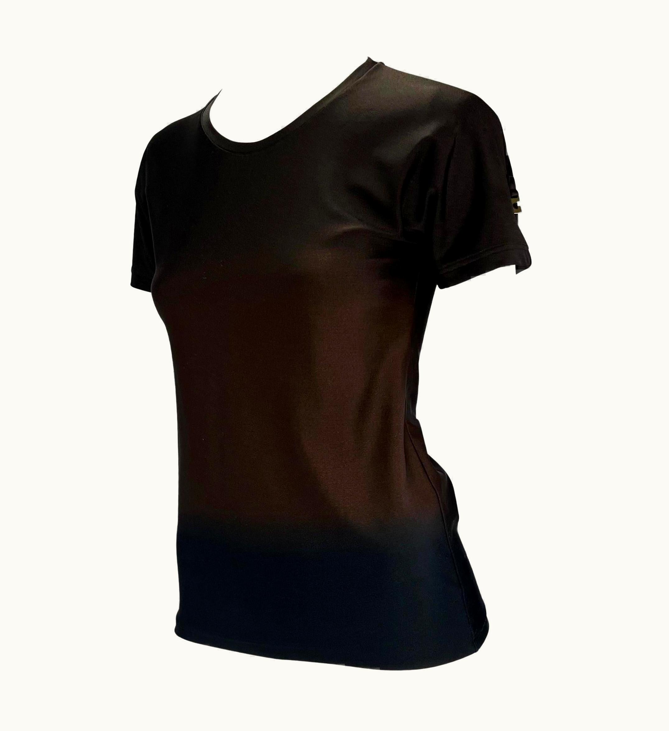 Gucci S/S 1997 Gucci By Tom Ford 'g' Medallion Brown Navy Ombré Stretch Swim Top UZ0573863