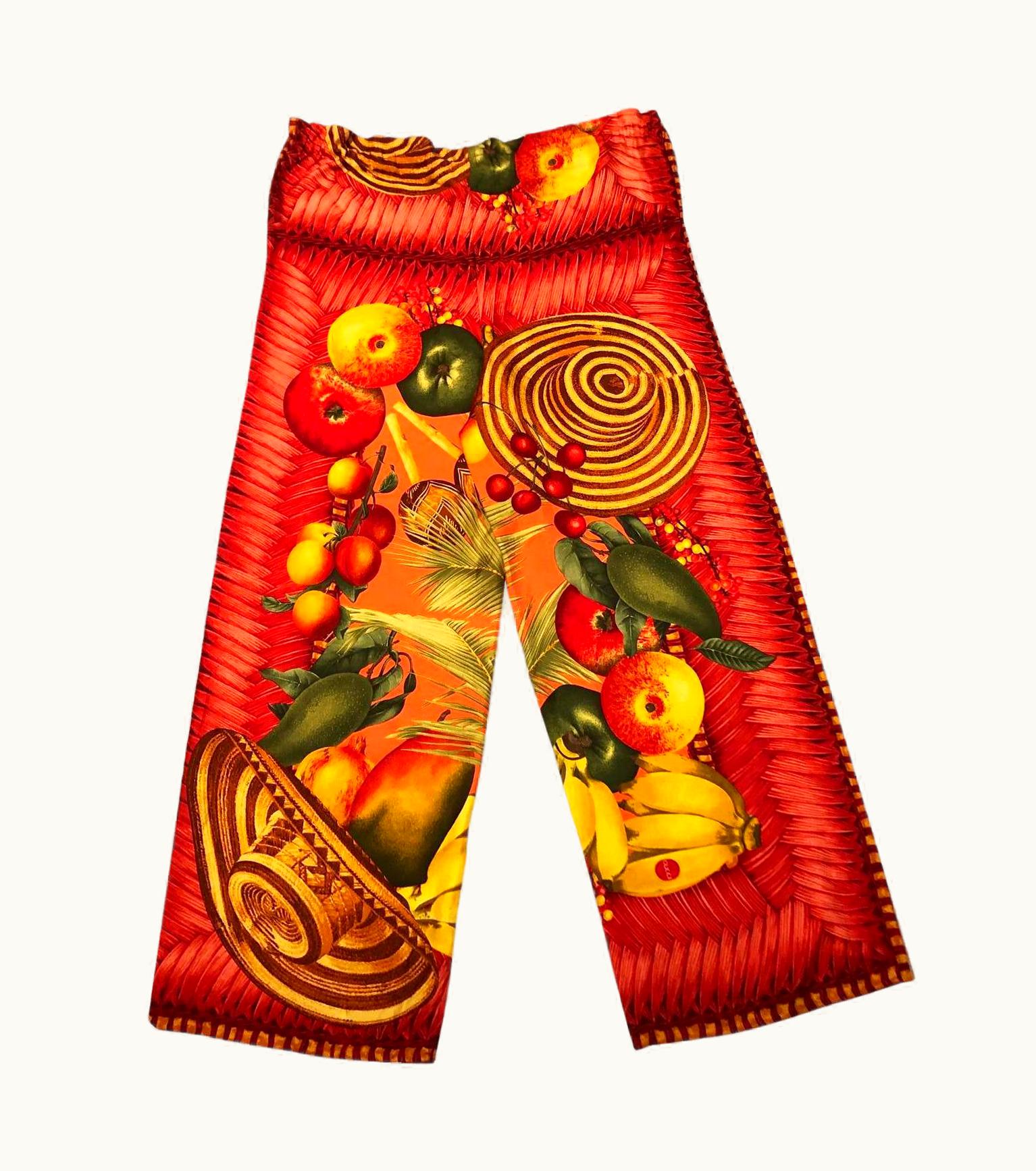 Gucci 1990s Gucci By Tom Ford Exotic Print Pin Bloomer Silk Trousers