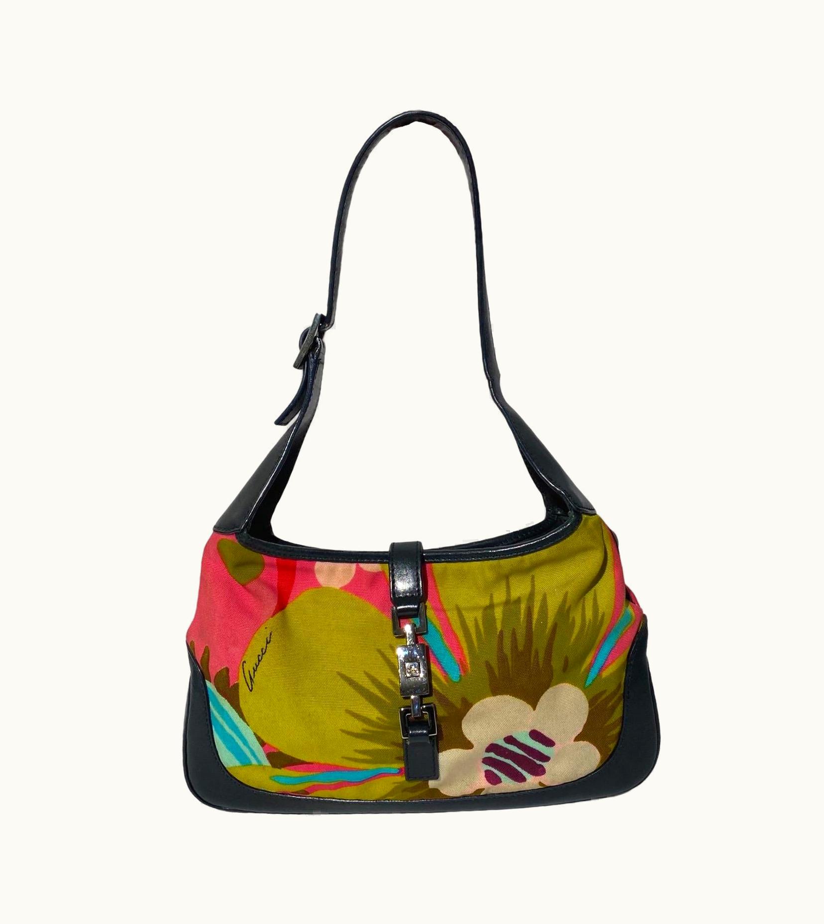 Gucci Gucci By Tom Ford 1999 Spring Floral Jackie Shoulder Bag