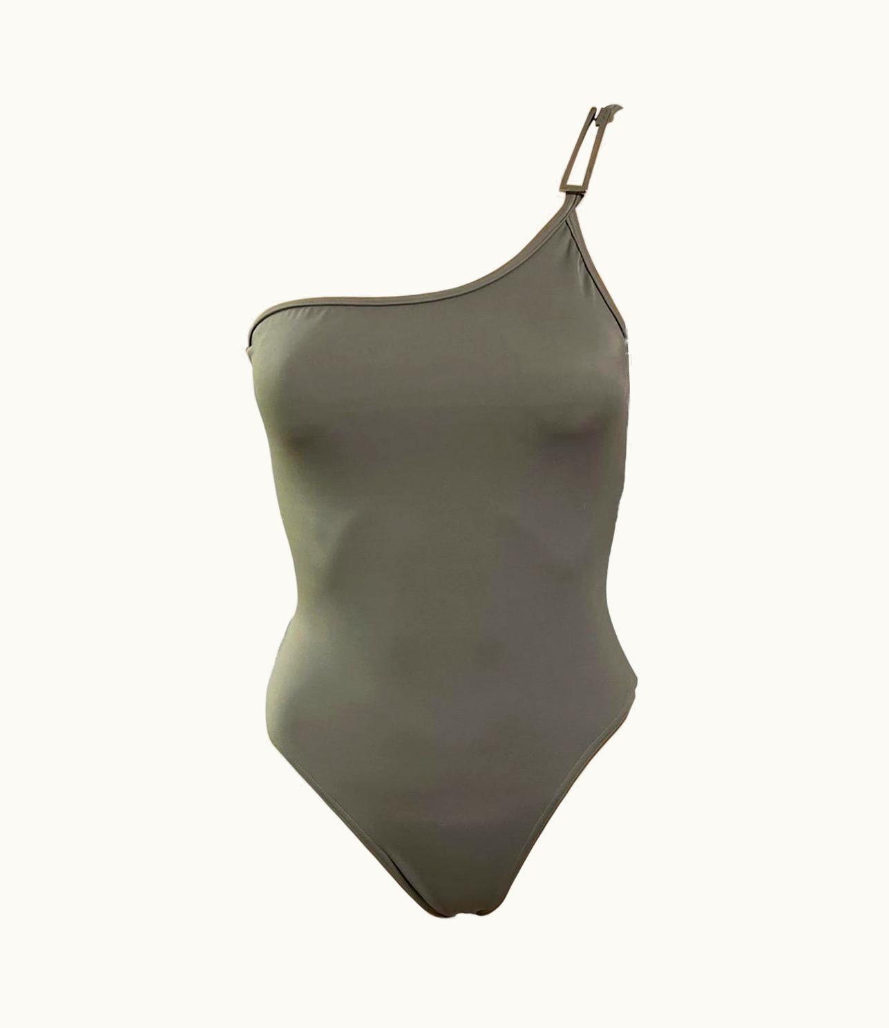 Gucci Tom Ford For Gucci S/S 1998 Runway G Logo One Shoulder Bodysuit Swimsuit