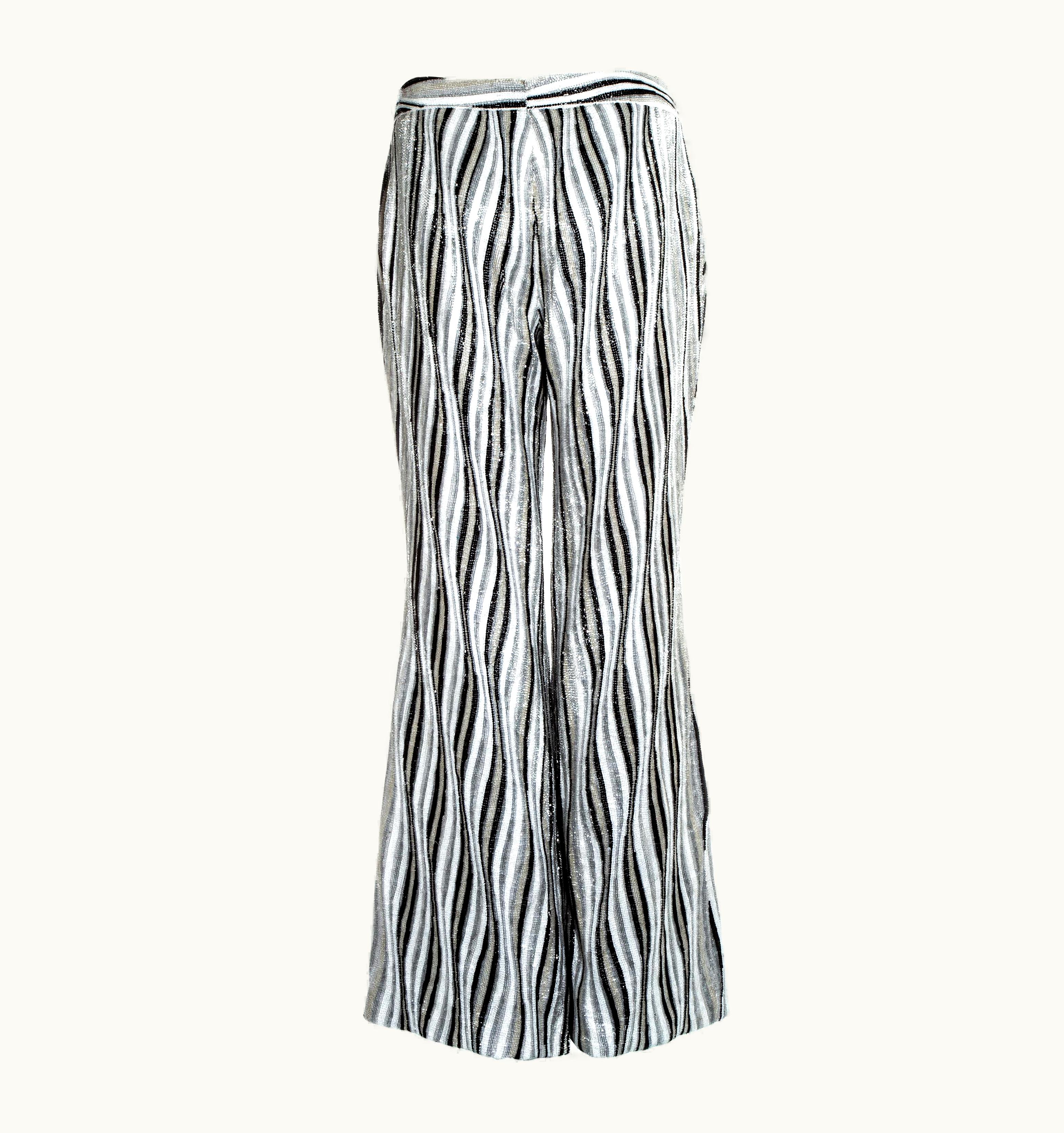 Gucci Gucci By Tom Ford Beaded Flared Evening Pants, S/S 2000