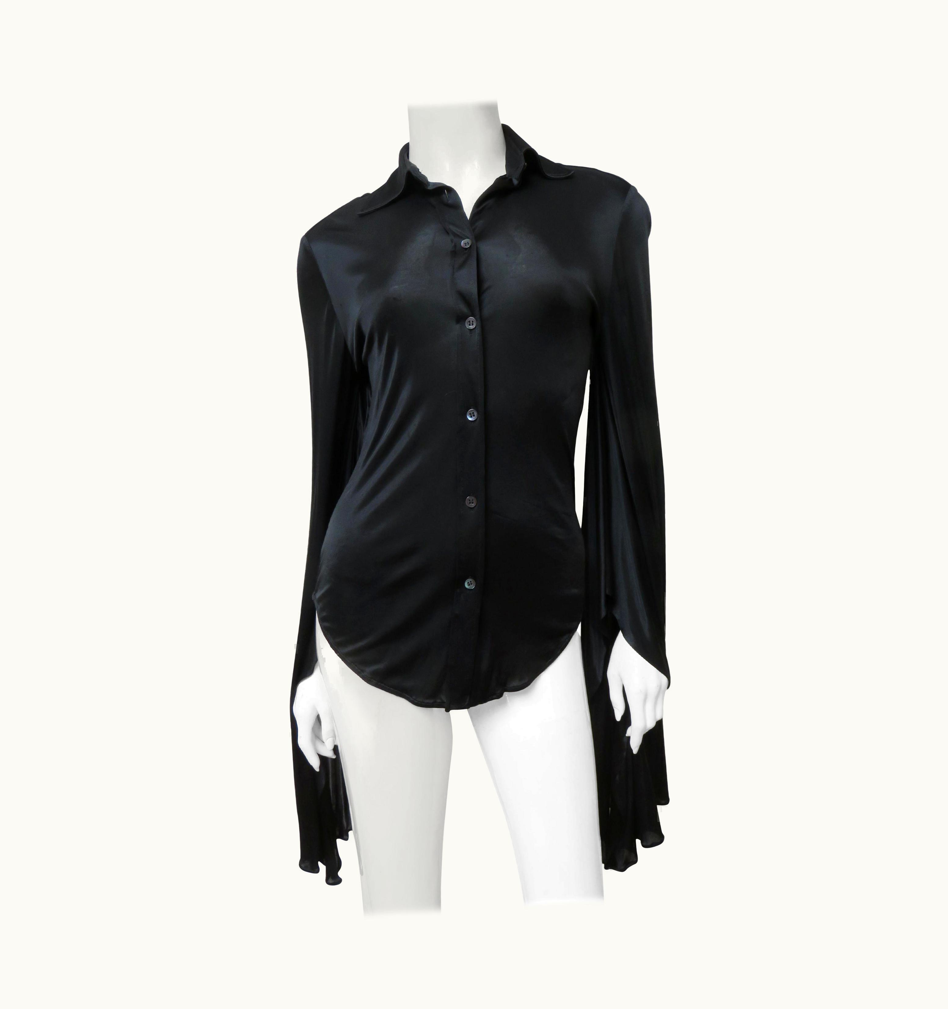 Gucci Tom Ford For Gucci Angel Sleeve Silk Shirt S/S 2004