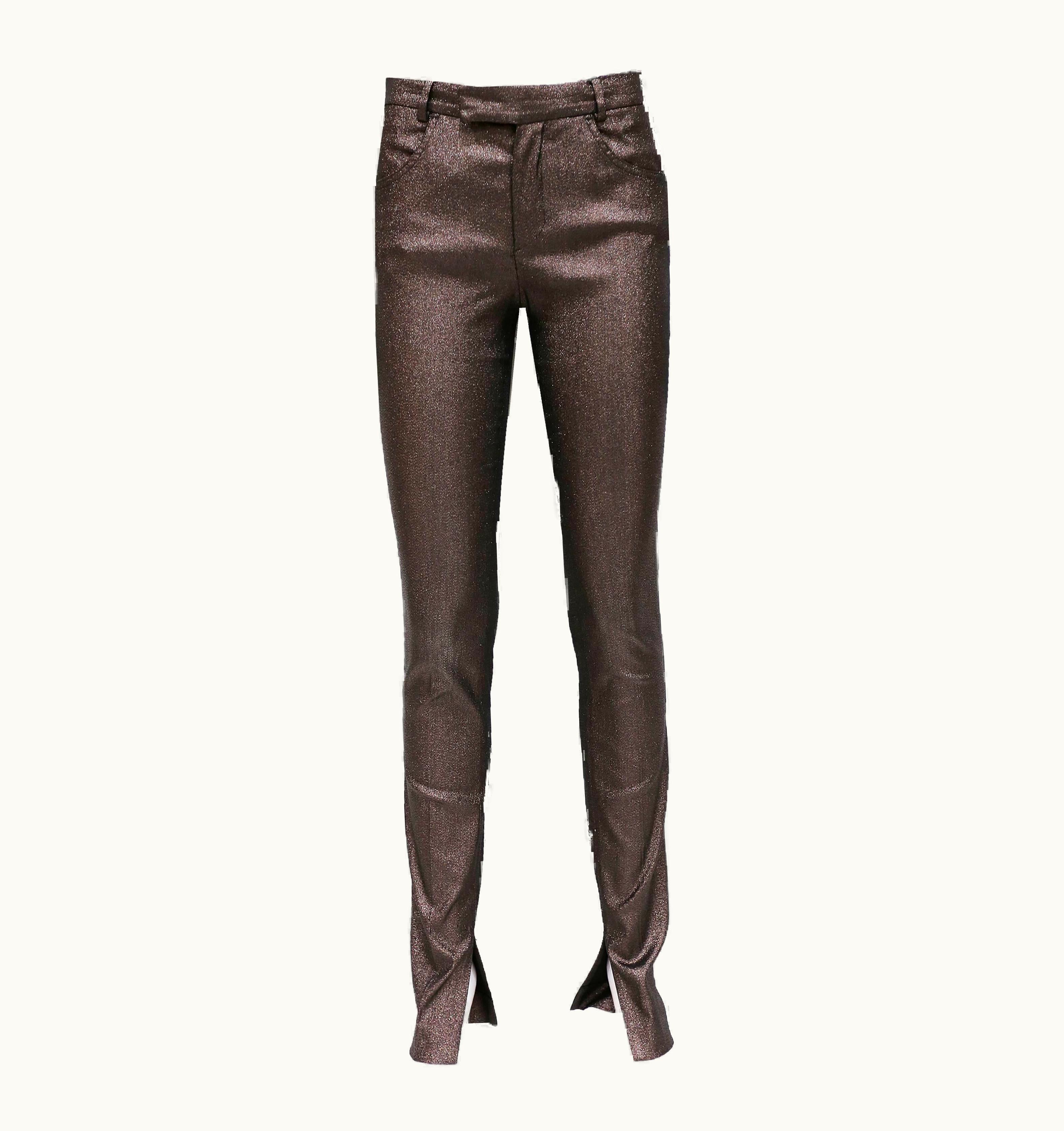 Gucci Gucci By Tom Ford Lurex Skinny Pants, C 1997