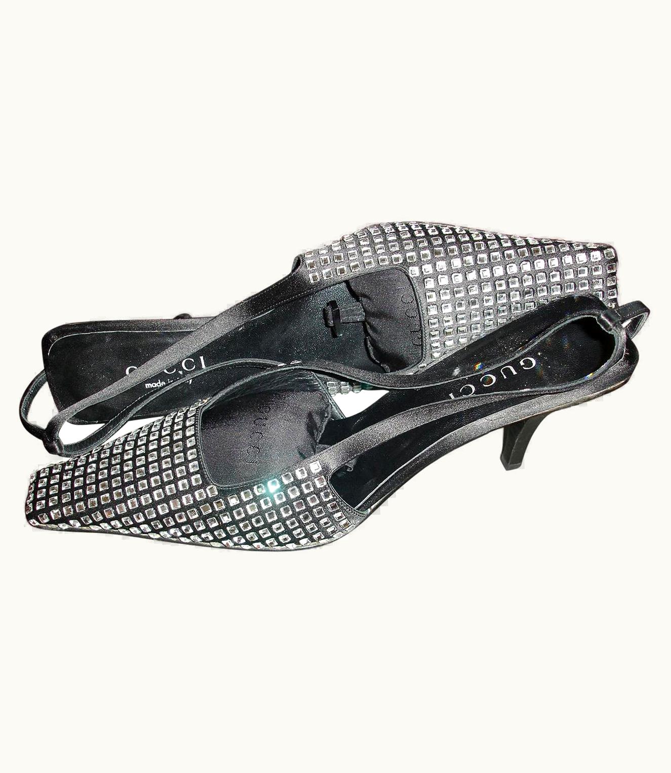 Gucci 1998 Vintage Limited Edition Tom Ford For Gucci Crystal Embellished Shoes